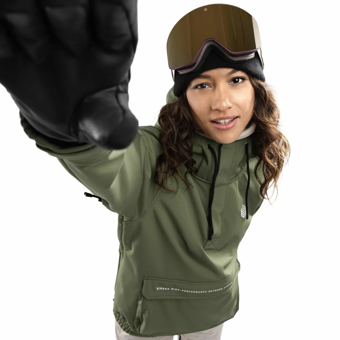 SIROKO - Kurtka Snowboardowa z Kieszenią Kangurką dla Kobiet Siroko W3-W Robson