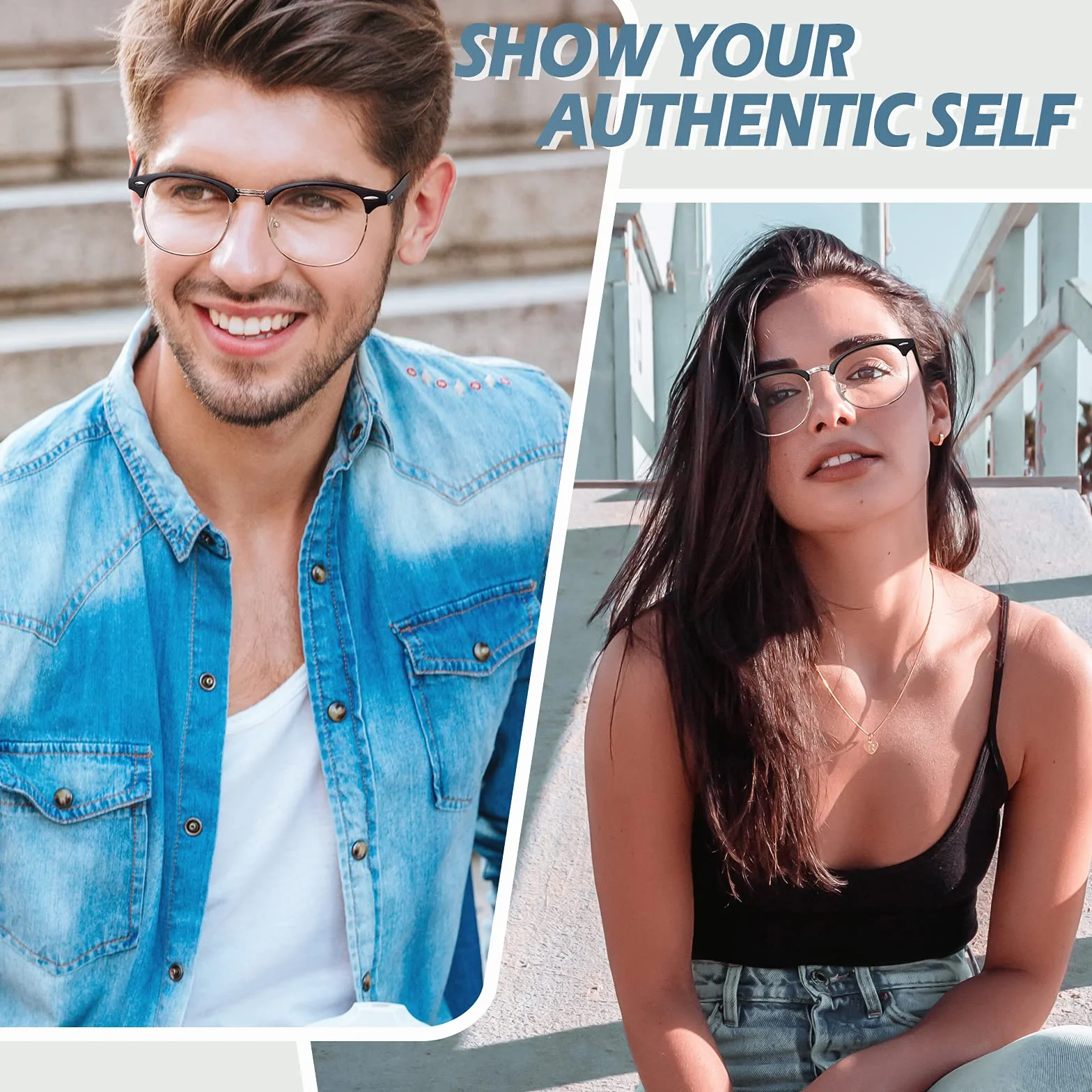Happy Store CN56 Vintage Inspired Classic Horn Rimmed Nerd UV400 przezroczyste soczewki okulary