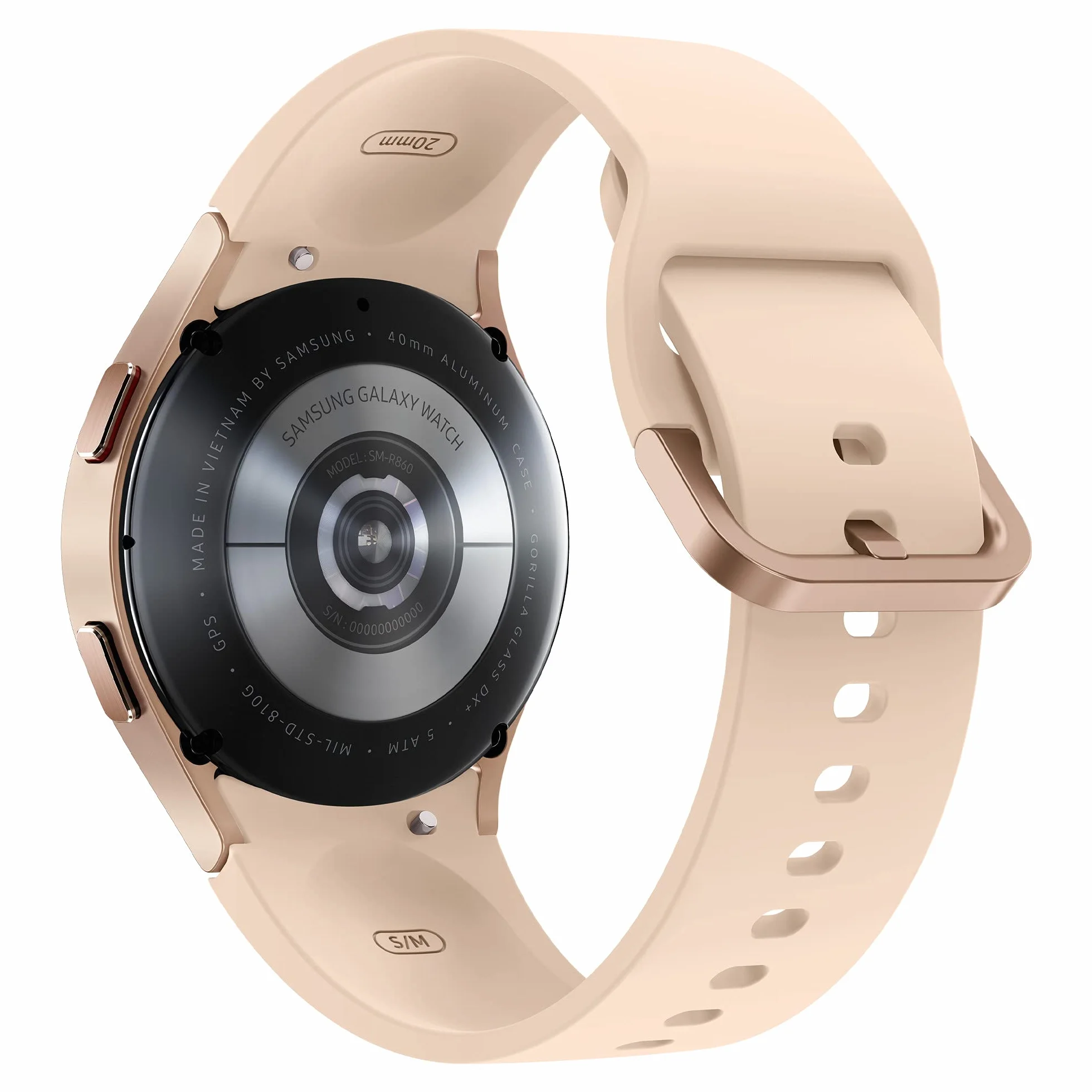 Samsung Galaxy Watch4 BT Okrągły Smartwatch Bluetooth Wear OS Obrotowa ramka Zegarek fitness Monitor aktywności 40 mm Różowe złoto
