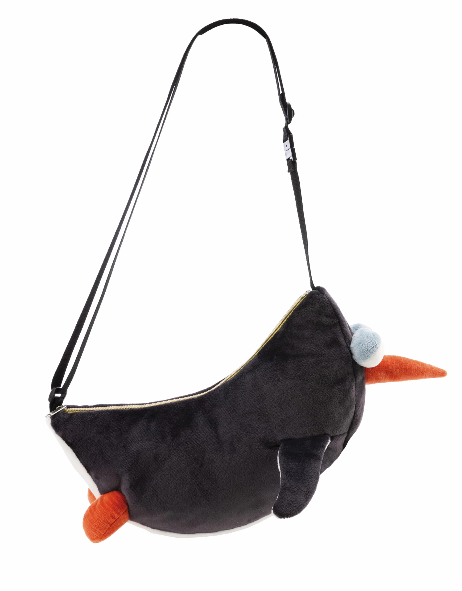 NICI 62458 Torba crossbody, pingwin Jorge Thunder, stylowa i praktyczna torba na ramię w uroczym kształcie pingwina, dla dziewcząt i nastolatek, prezent dla fanów, 30 x 18 x 9 cm, szara