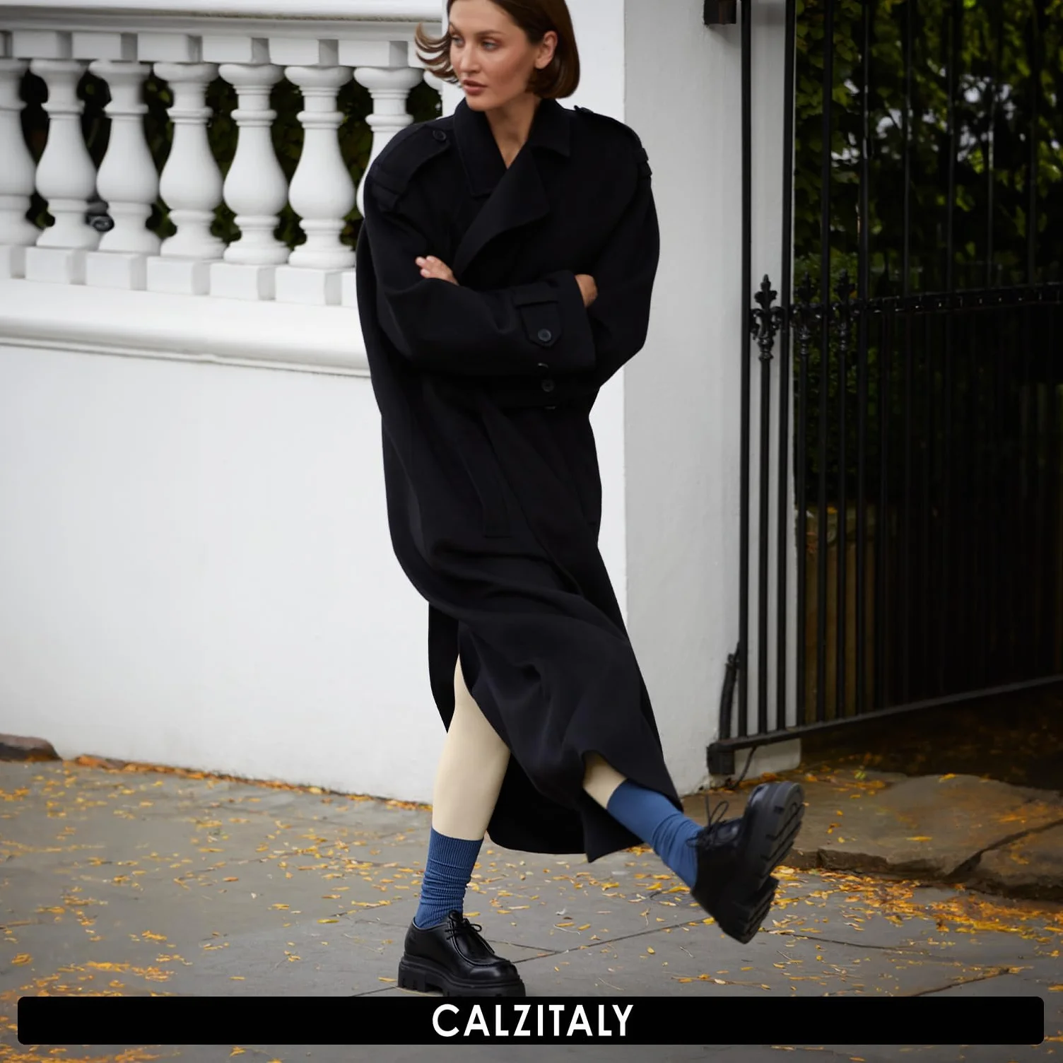 CALZITALY Ciepły Kobiety Collants en Laine Mate pour Femme | Collants en Cachemire | Chaussettes de Couverture | 150 Den | Noir, Bleu | S M L Xl (1 w zestawie)