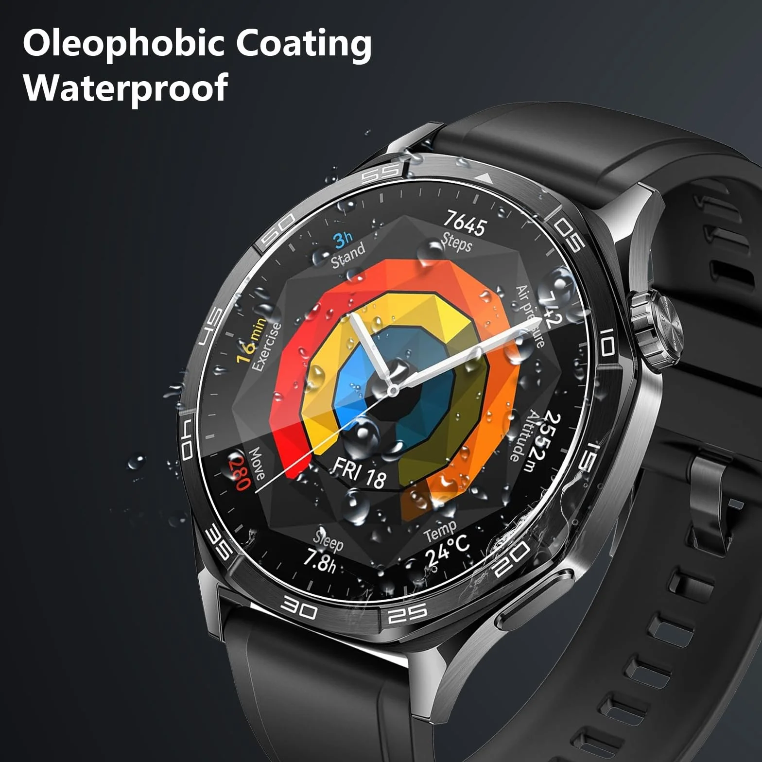Folia ochronna do Huawei Watch GT5 46 mm do szkła pancernego, 3 sztuki folii ze szkła hartowanego, folia ochronna na wyświetlacz odporna na zarysowania do Huawei GT 5 46 mm, ultra cienka