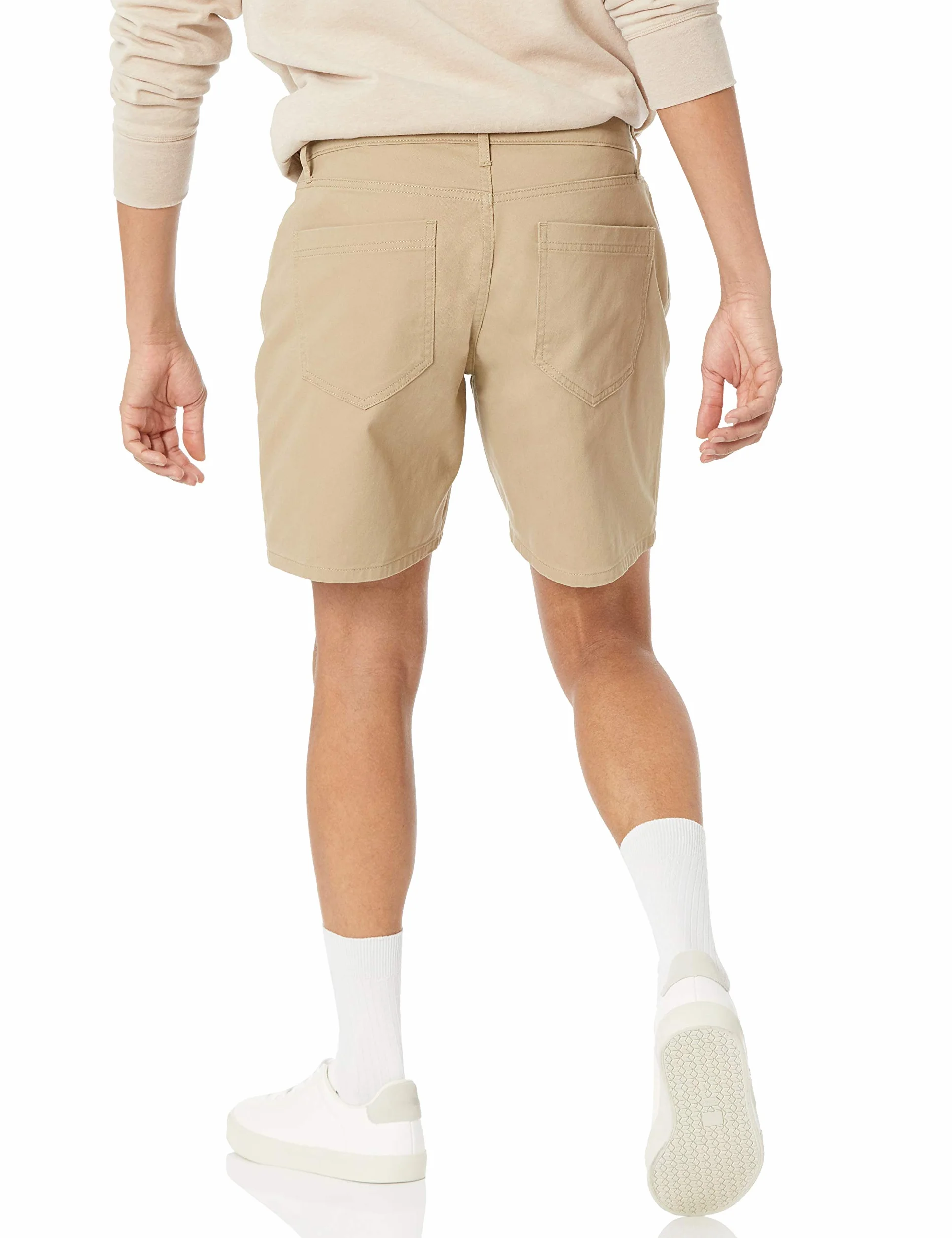 Amazon Essentials Mężczyźni Proste spodenki 18 cm ze stretchem wewnętrznym z 5 kieszeniami