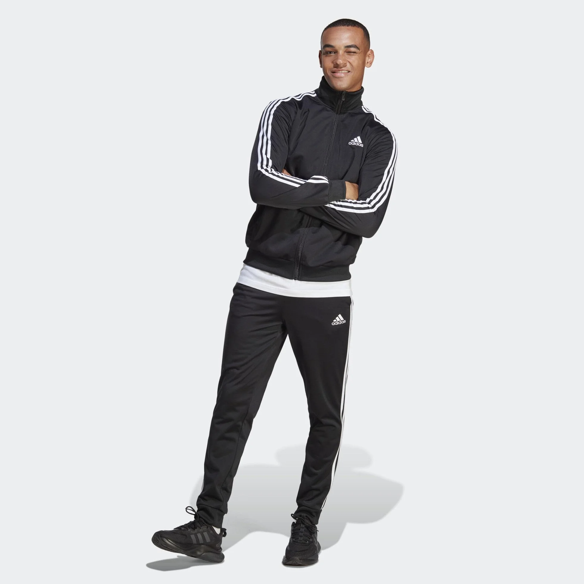 adidas Dres Mężczyźni Basic 3 paski French Terry Dres dla mężczyzn