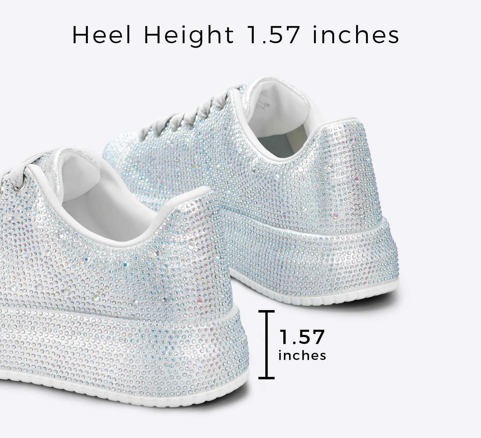 LUCKY STEP Trampki z kryształami górskimi dla kobiet platforma błyszczące błyszczące buty do tenisa moda olśniewające wesele wesele trampki do chodzenia