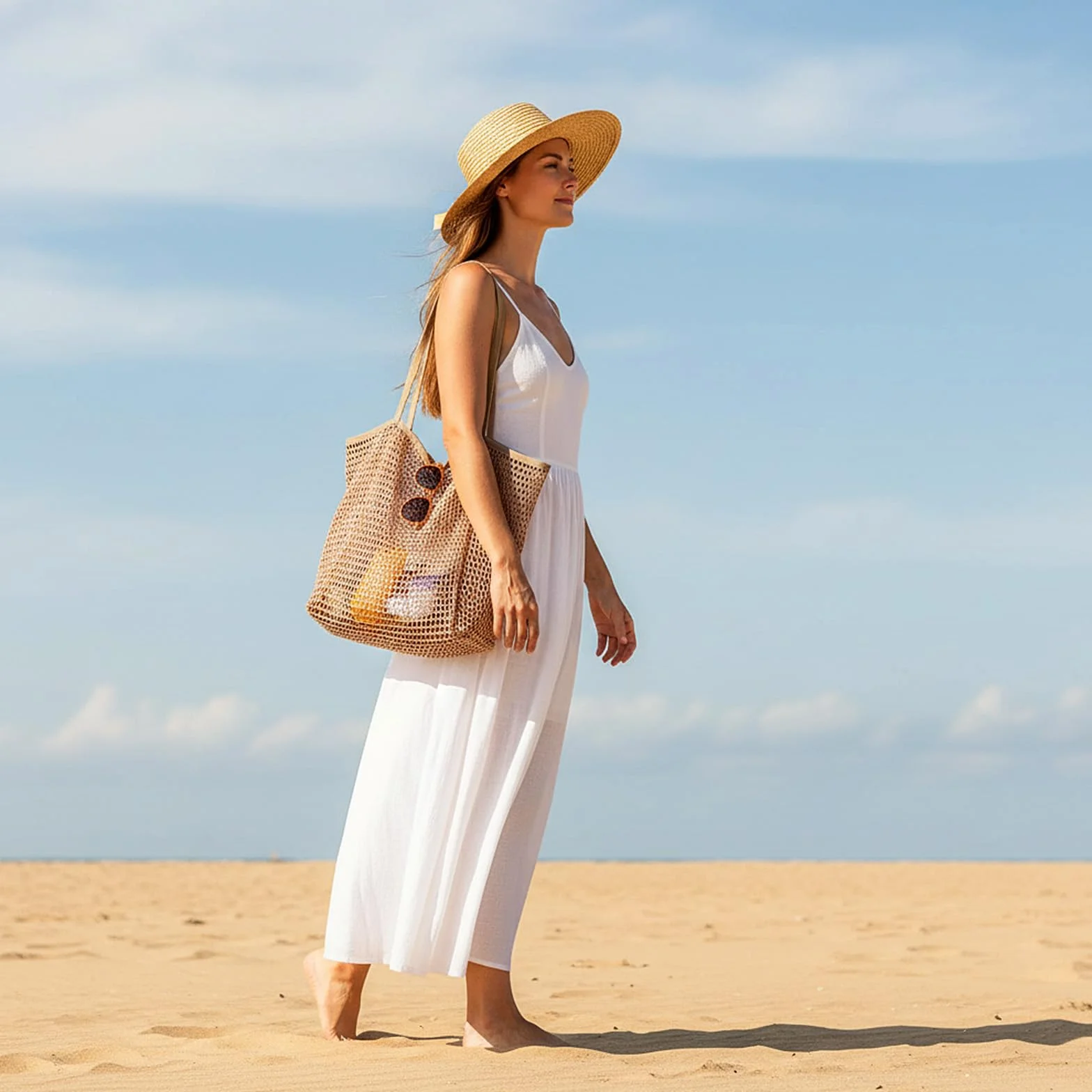 Duża siatkowa torba plażowa z kieszenią wewnętrzną na zamek błyskawiczny, odporna na piasek, oddychająca duża torba plażowa, duża pojemność, składana siatkowa torba na zakupy, na plażę