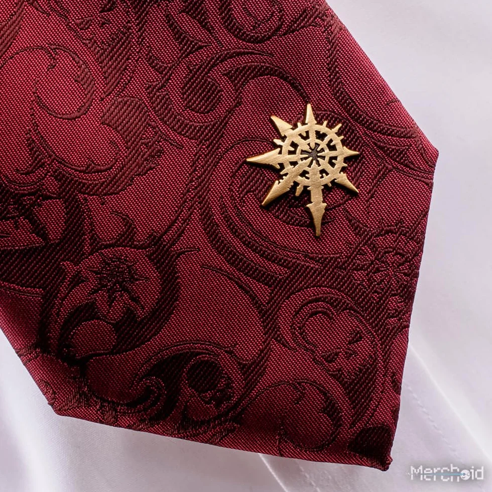 Warhammer 40 000: Zestaw krawatów i przypinek Chaos, Czerwony, rozmiar uniwersalny