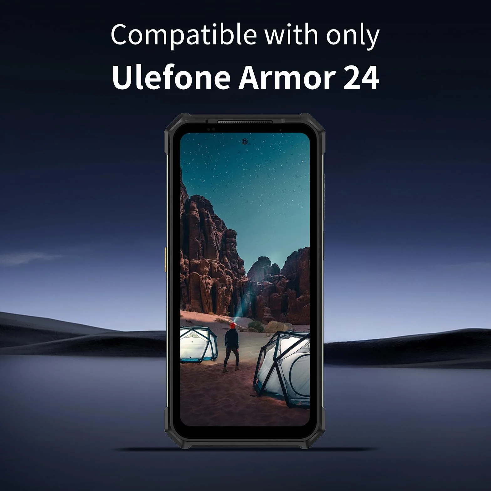 3-pak szkła pancernego do Ulefone Armor 24, bez zarysowań, twardość 9H, ultratrwałe, bez pęcherzyków powietrza, folia ochronna na wyświetlacz HD, odporne na uderzenia