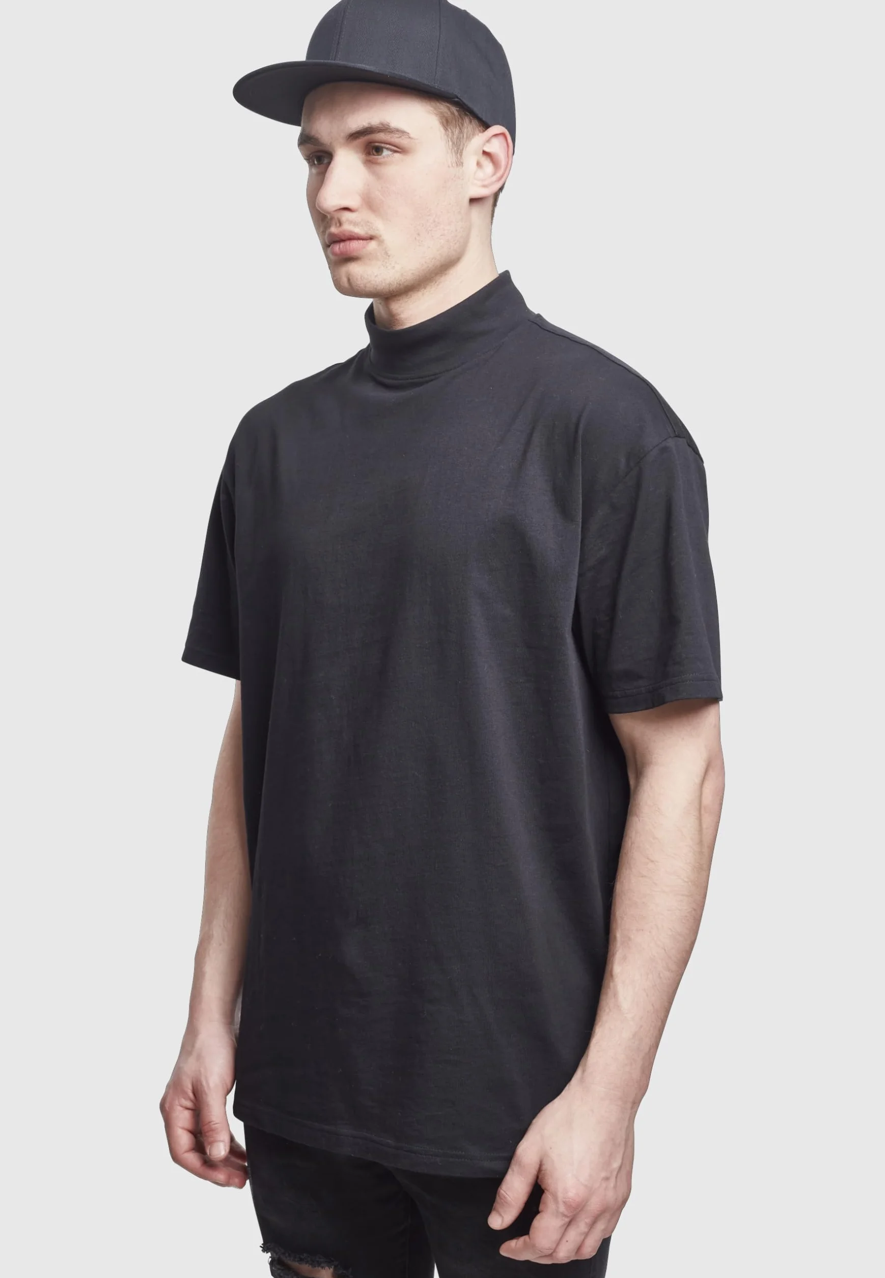 Yupoong Flexfit czapka z daszkiem unisex z organicznej bawełny z prostym daszkiem, organiczna bawełniana czapka baseballowa, regulowany rozmiar, rozmiar uniwersalny, jeden rozmiar, czarny, Rozmiar