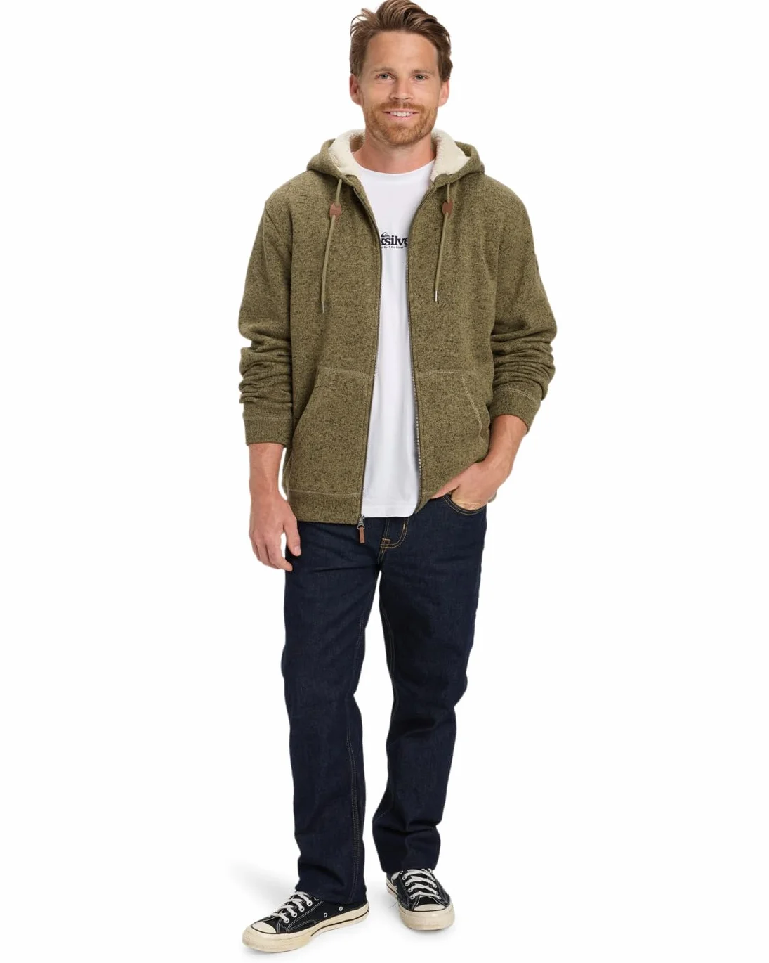 Quiksilver Keller Sherpa Sweter polarowy Beżowy XL