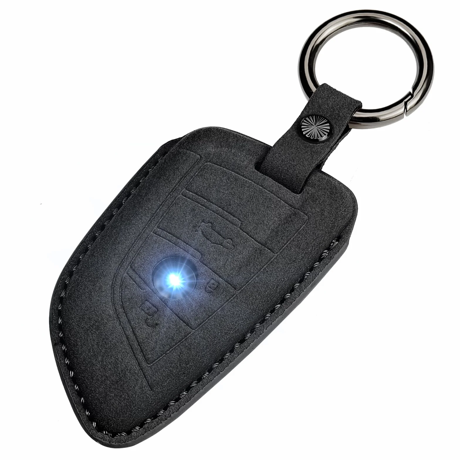 Etui na kluczyki samochodowe do BMW, zamszowe etui na kluczyki samochodowe, do serii 1 serii 2 serii 3 4 serii 5 serii 6 serii X1 X2 X3 X4 X5 X5M X6 X6M GT M5 z brelokiem do kluczy