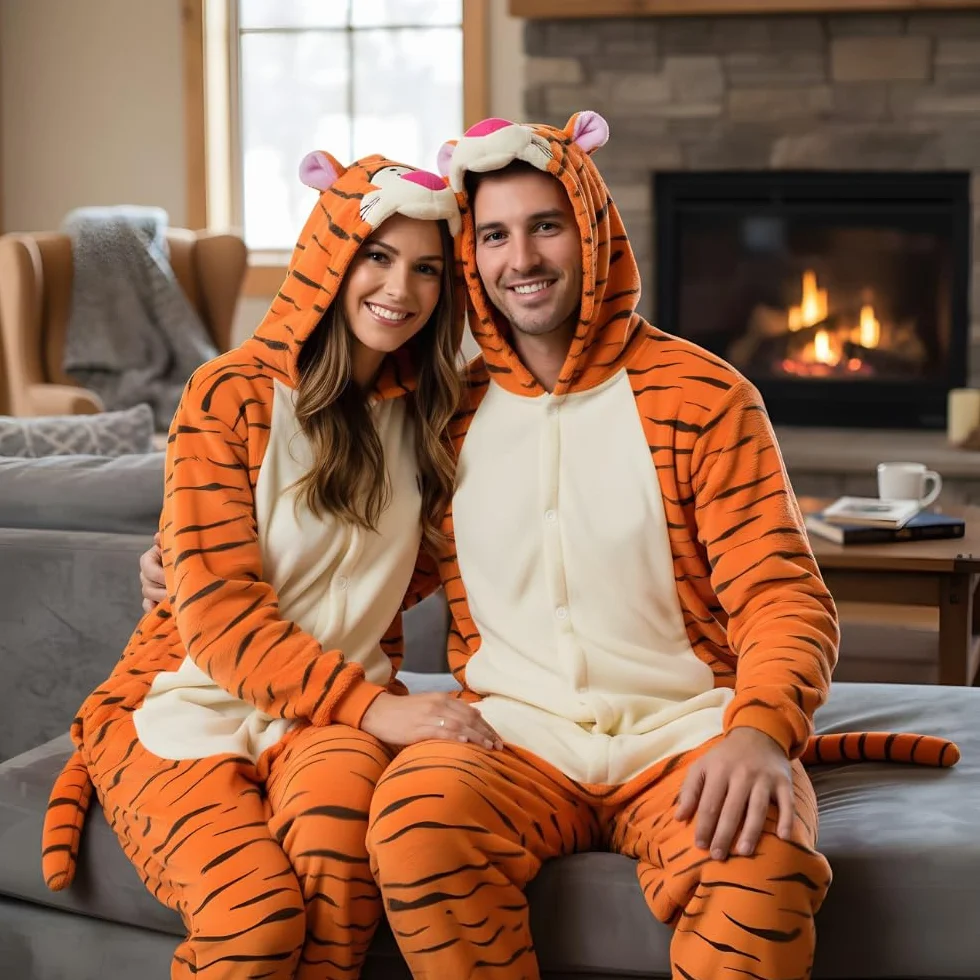Kigurumi Onesie piżama dla dorosłych, uniseks, kostium zwierzęcy, kombinezon z flaneli, jednoczęściowy, dla kobiet i mężczyzn