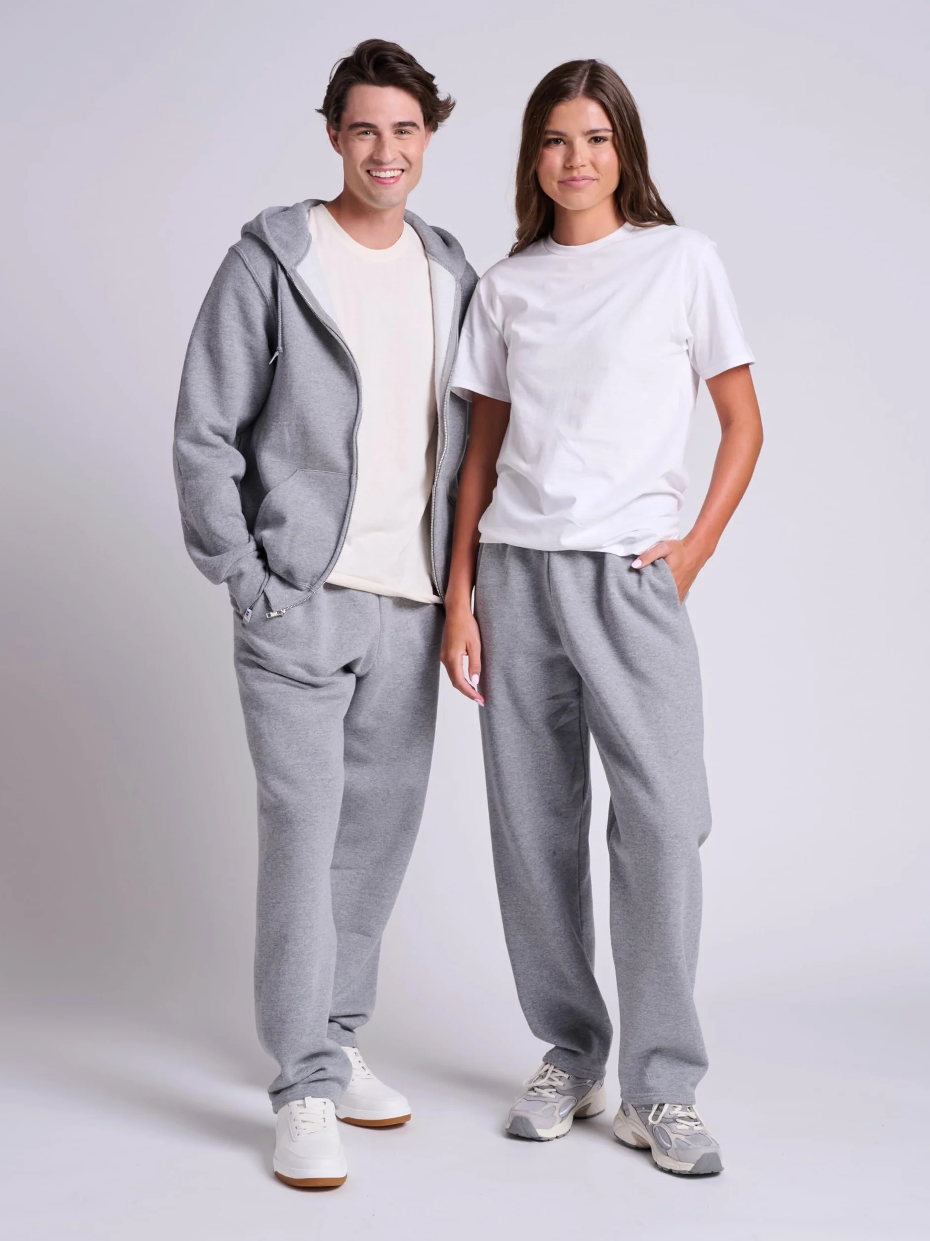 Russell Athletic Męskie spodnie dresowe Dri-Power Open Bottom z kieszeniami, Oxford, 3XL