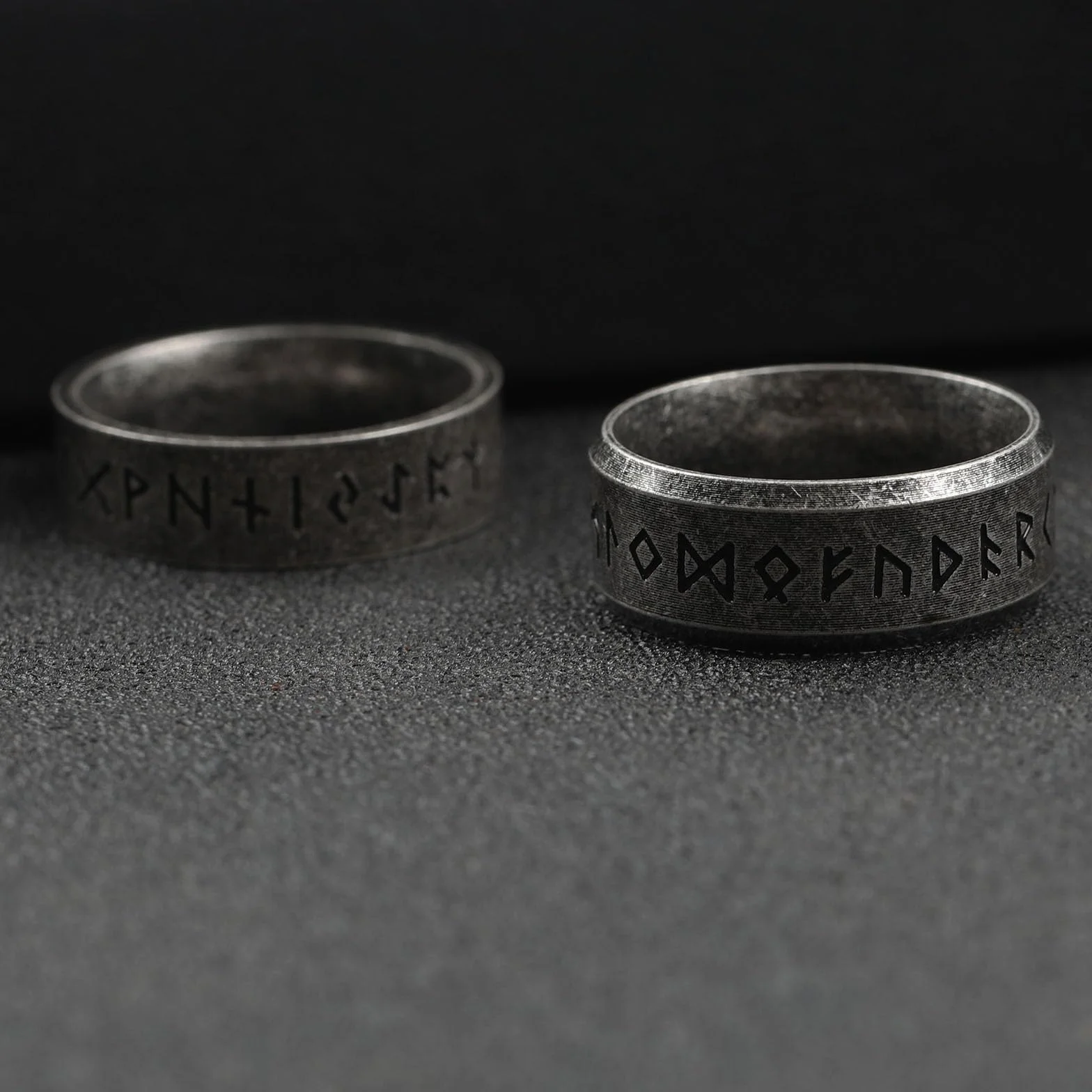 VELESAY Viking męski pierścionek ze stali nierdzewnej Wikingów, mitologia nordycka, pierścionek męski Viking Rune Ring Punk Biker Gothic Hip Pop Ring Viking biżuteria