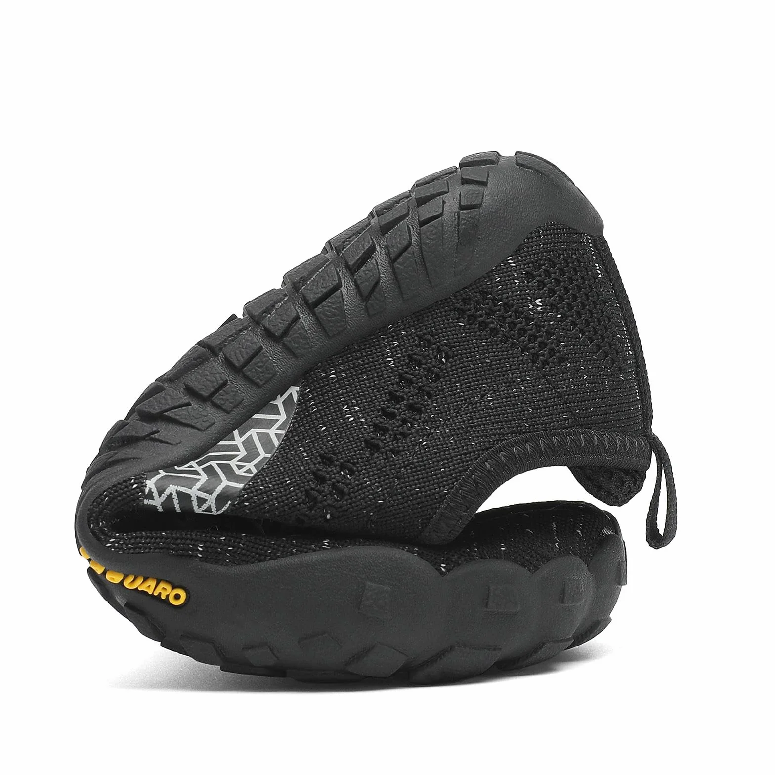 SAGUARO Dziecięce buty do noszenia bez skarpet, oddychające, antypoślizgowe, lekkie, miękkie buty sportowe, buty do biegania, rozmiary 24-36, czarny, 25 EU