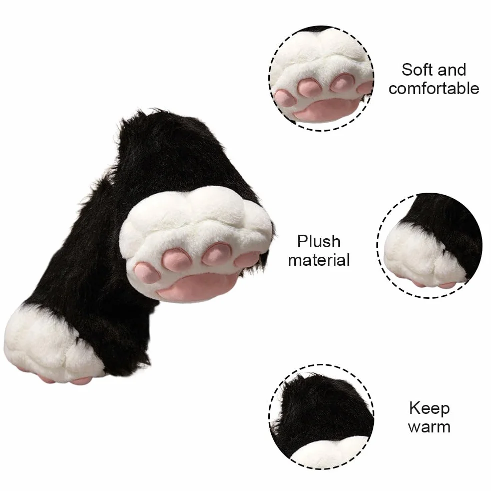 Fursuit zestaw pluszowych butów z futrzanymi butami, futrzane buty, kostium na Halloween, akcesoria Cosplay, wystawa