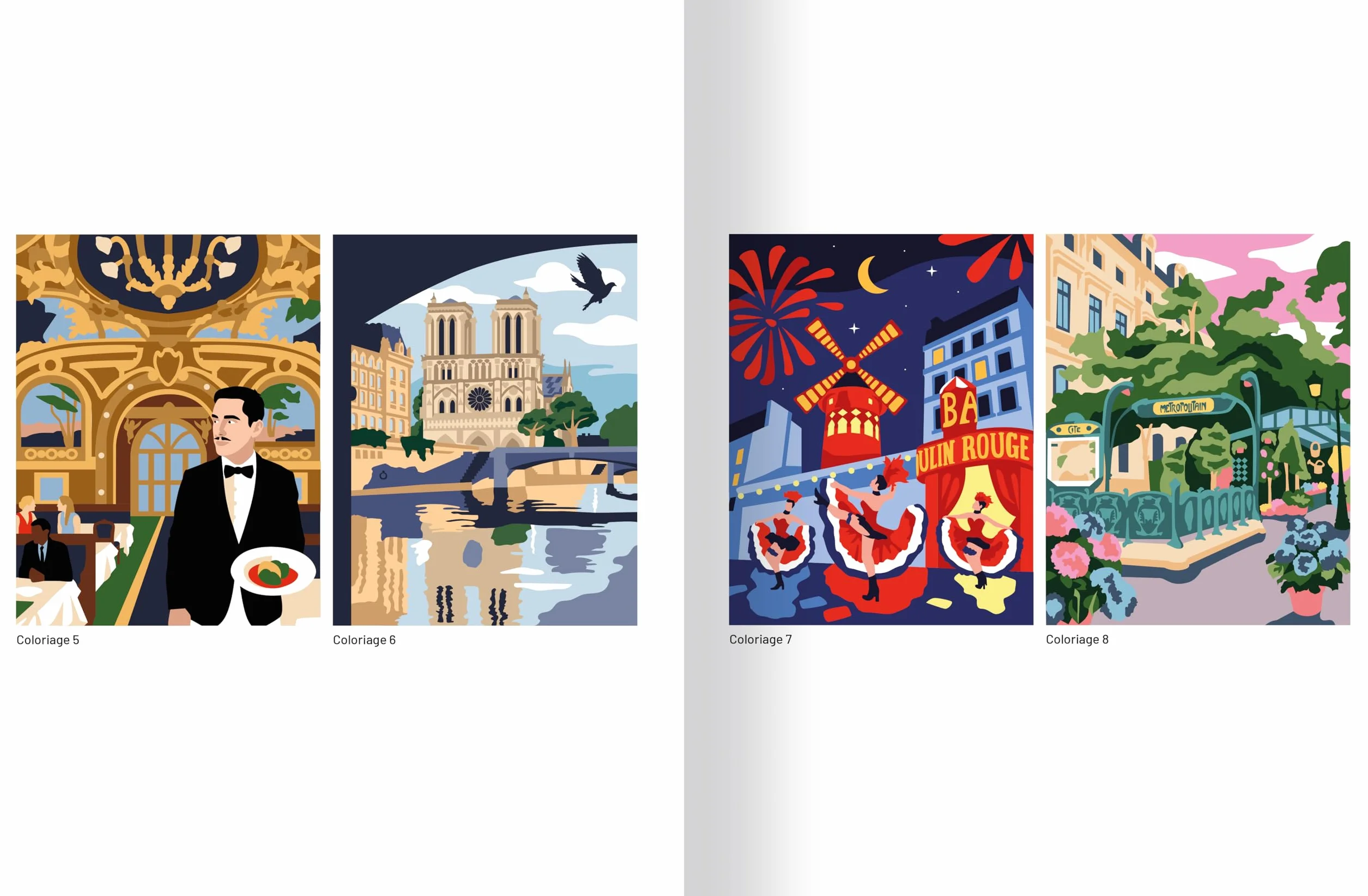 Paris - 30 Coloriages mystères pour adultes - Pages détachables + 1 Grand poster - Papier épais 190 gr: Mon grand carnet de coloriages au numéro