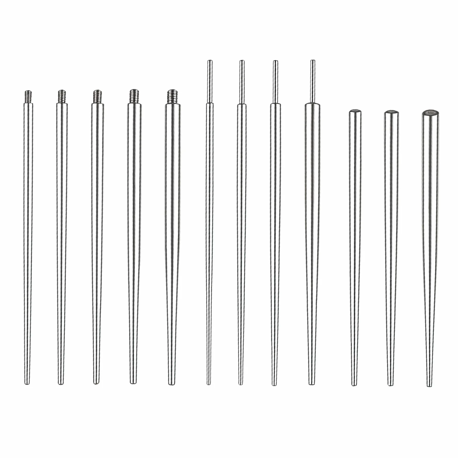 Tucnoeu 12 szt., stożek do piercingu ze stali nierdzewnej, 14G, 16G, 18G, 20G, zestaw narzędzi do zmiany nosa, uszu, pępka, warg, brwi