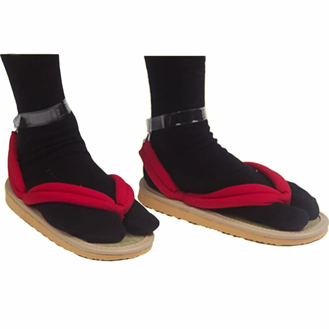 Cosplay Kimetsu No Yaiba Kamado Tanjirou Nezuko Buty Geta Clogs Kapcie ze skarpetkami Tabi