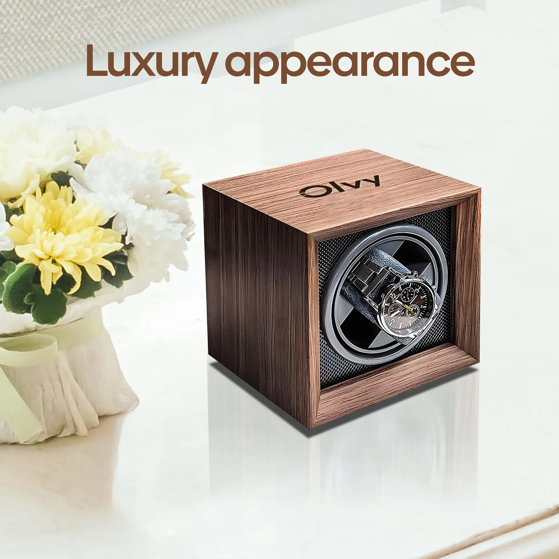Olvy Rotomat do zegarków automatycznych, Wyjątkowo cichy silnik, Watch Winder, Automatyczne pudełko rotomatyczne na zegarki