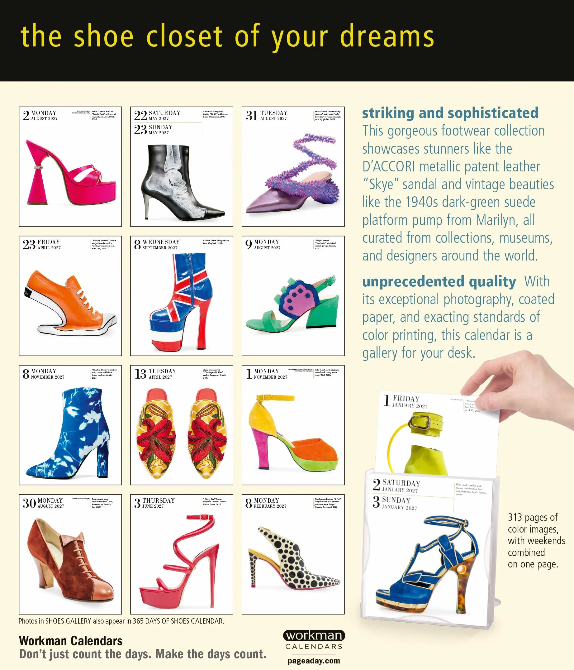 Shoes Page-A-Day® Gallery Calendar 2027: Indulge the Shoe Lover's Obsession Every Day