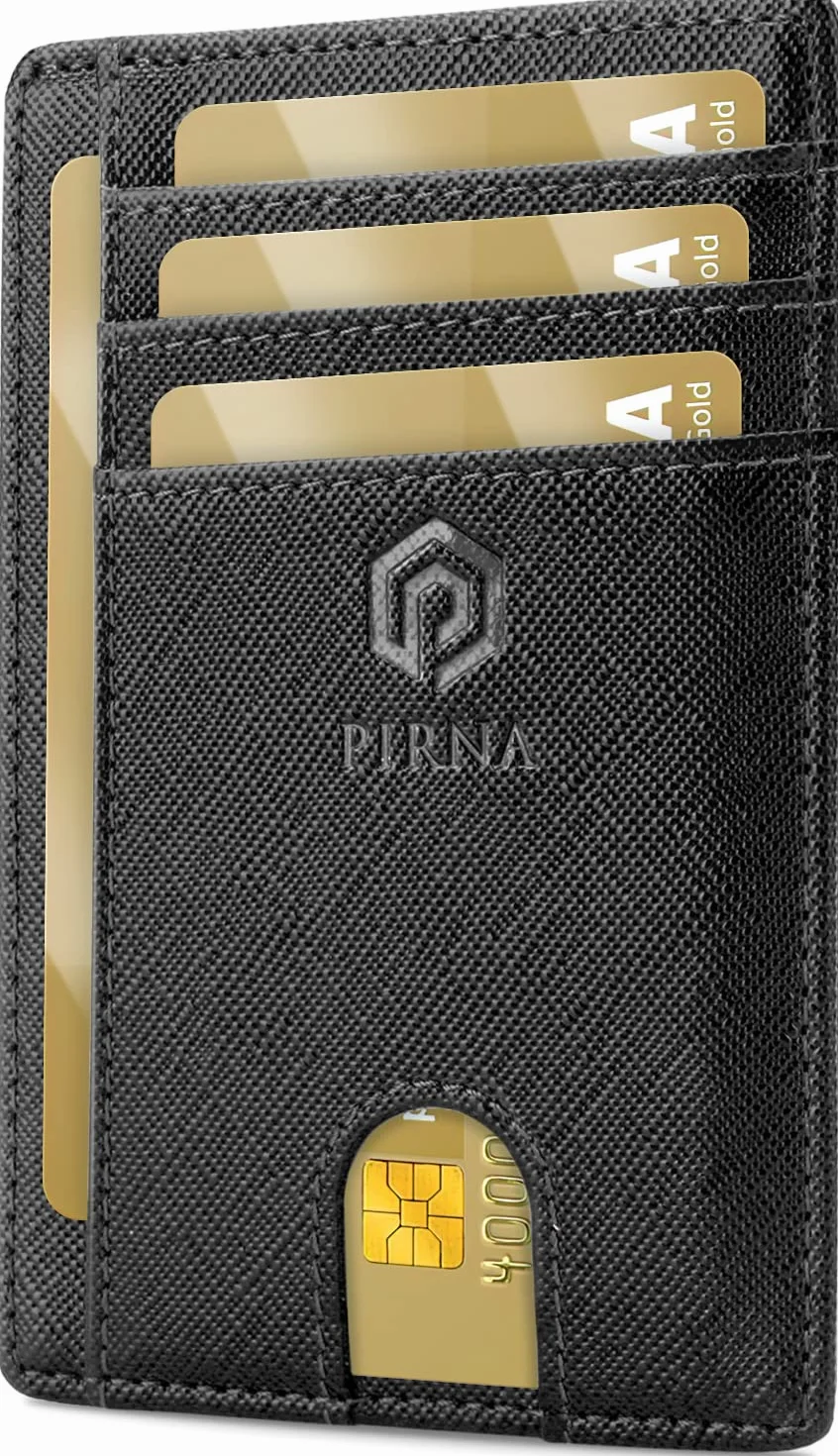 Portfel Męski Slim, Smukły, Lekki, Minimalistyczny Etui na Karty, Blokowanie RFID, Portfel Damski Mały, Small Wallet, Świetny Pomysł na Prezent Pudełko