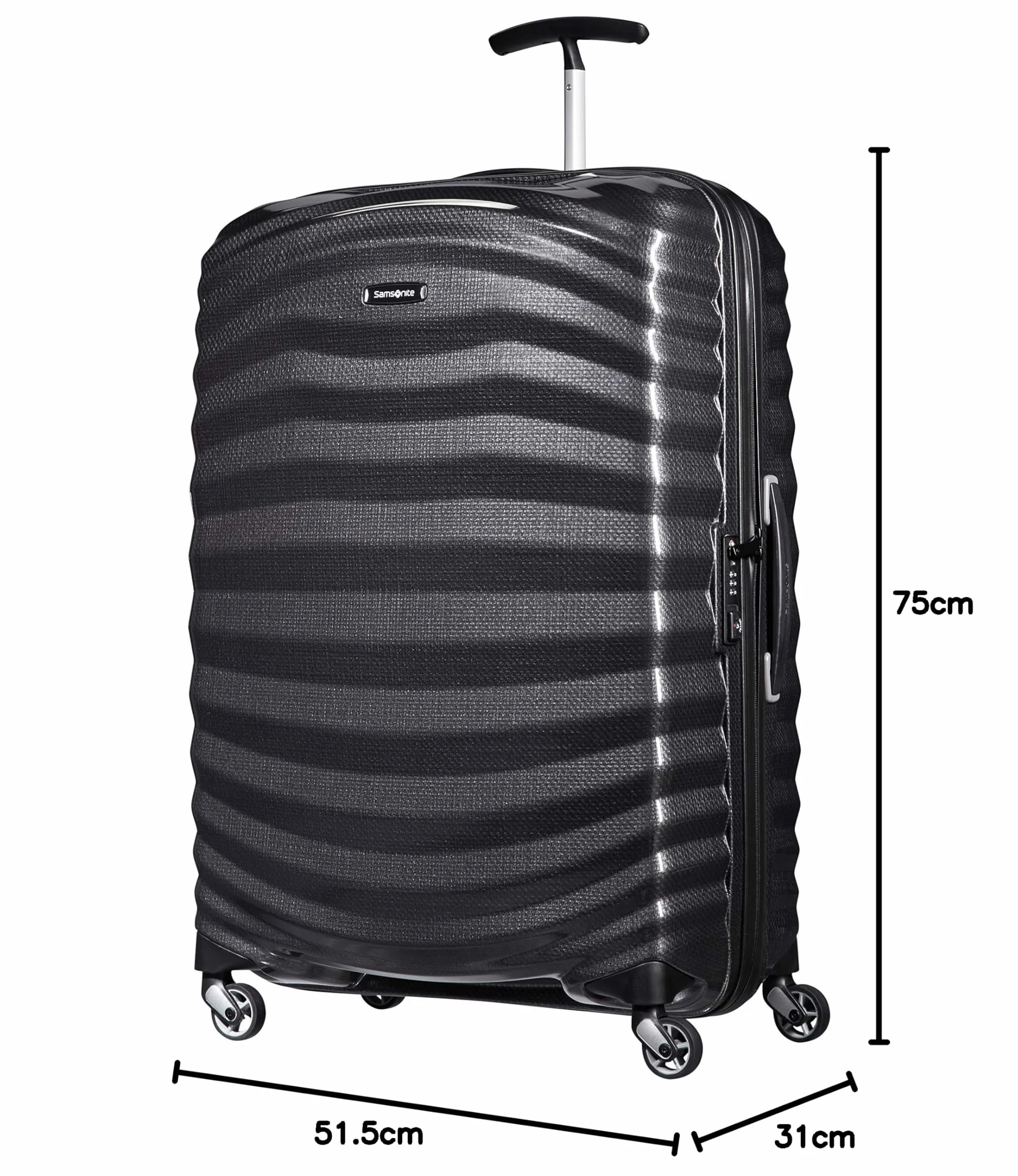Samsonite Lite -Shock - Spinner L Suitcase, 75 cm, 98,5 L, czarny (czarny)
