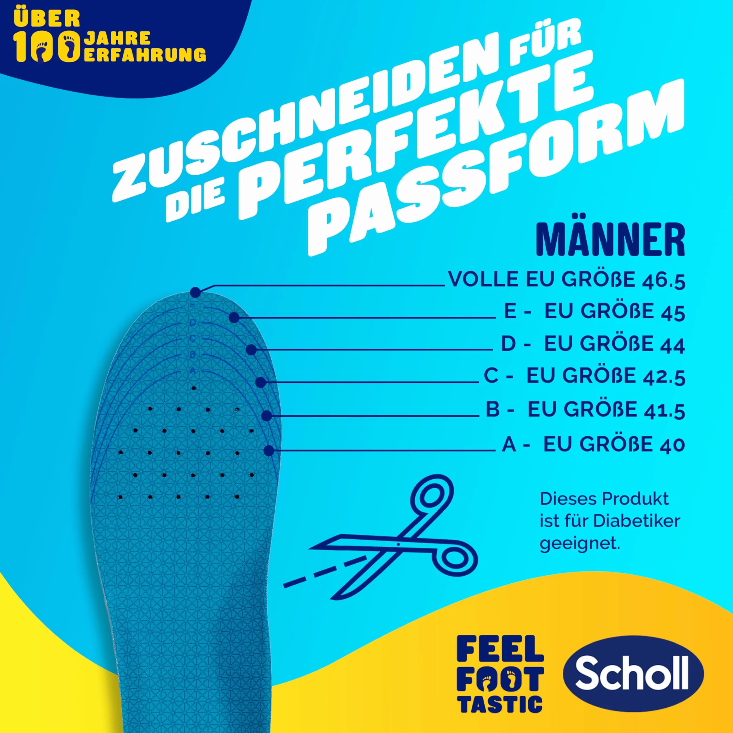Scholl Gel Activ Work wkładki dla mężczyzn, rozmiar 40-43