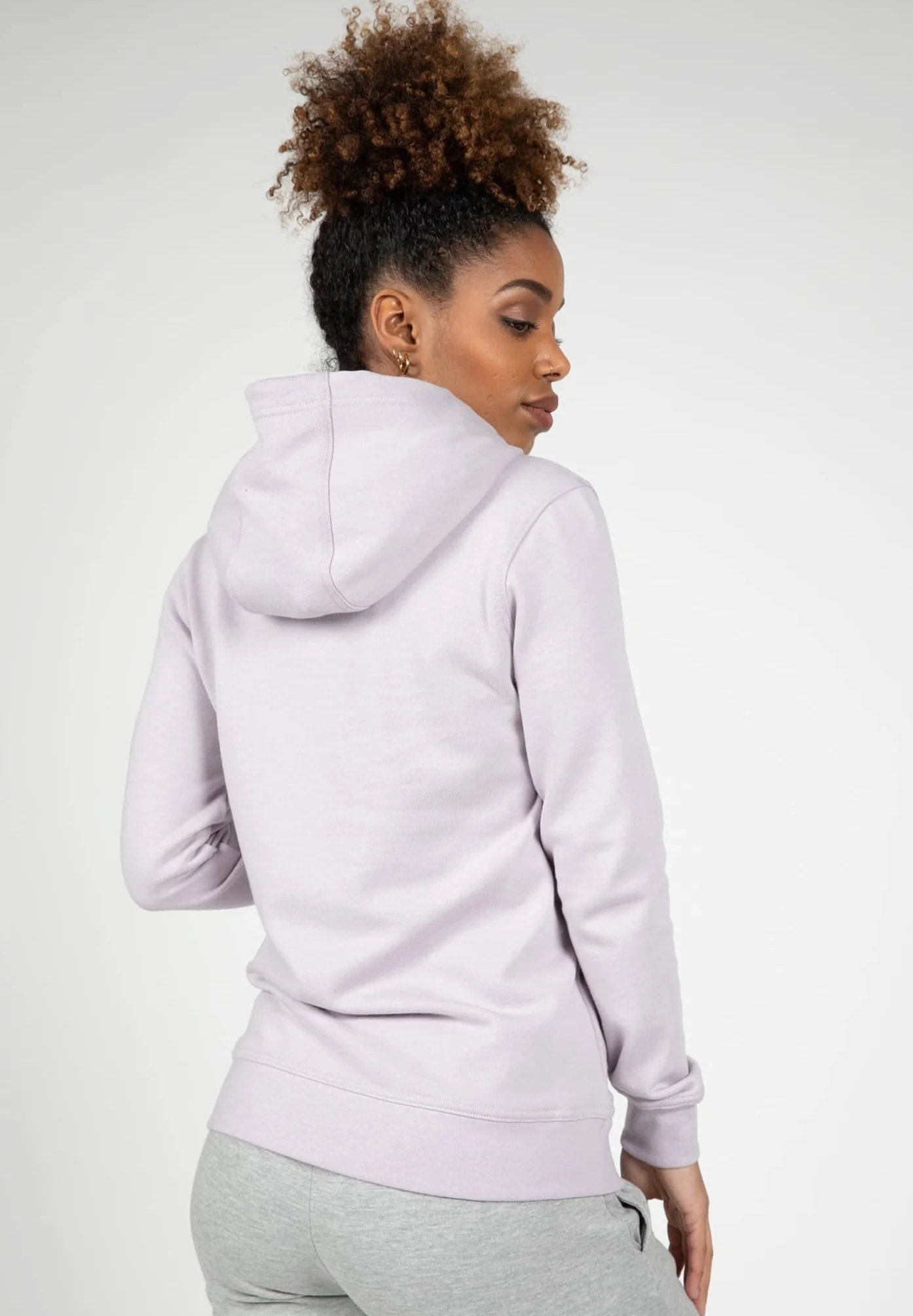 Gorilla Wear - Bluza z kapturem Charlotte – liliowa – bodybuilding sport czas wolny na co dzień, wygodna z nadrukiem logo z bawełny i poliestru optymalna swoboda ruchów