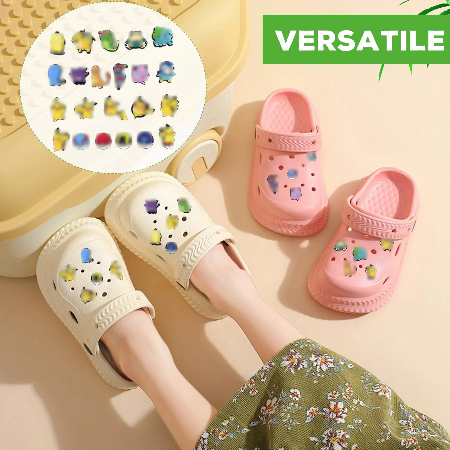 54 sztuki przypinek Crocs, dekoracja butów z kreskówki, charms dla dzieci, karykatura do butów, urocza ozdoba do butów, do sandałów, dekoracji DIY, prezent na imprezę dla dzieci