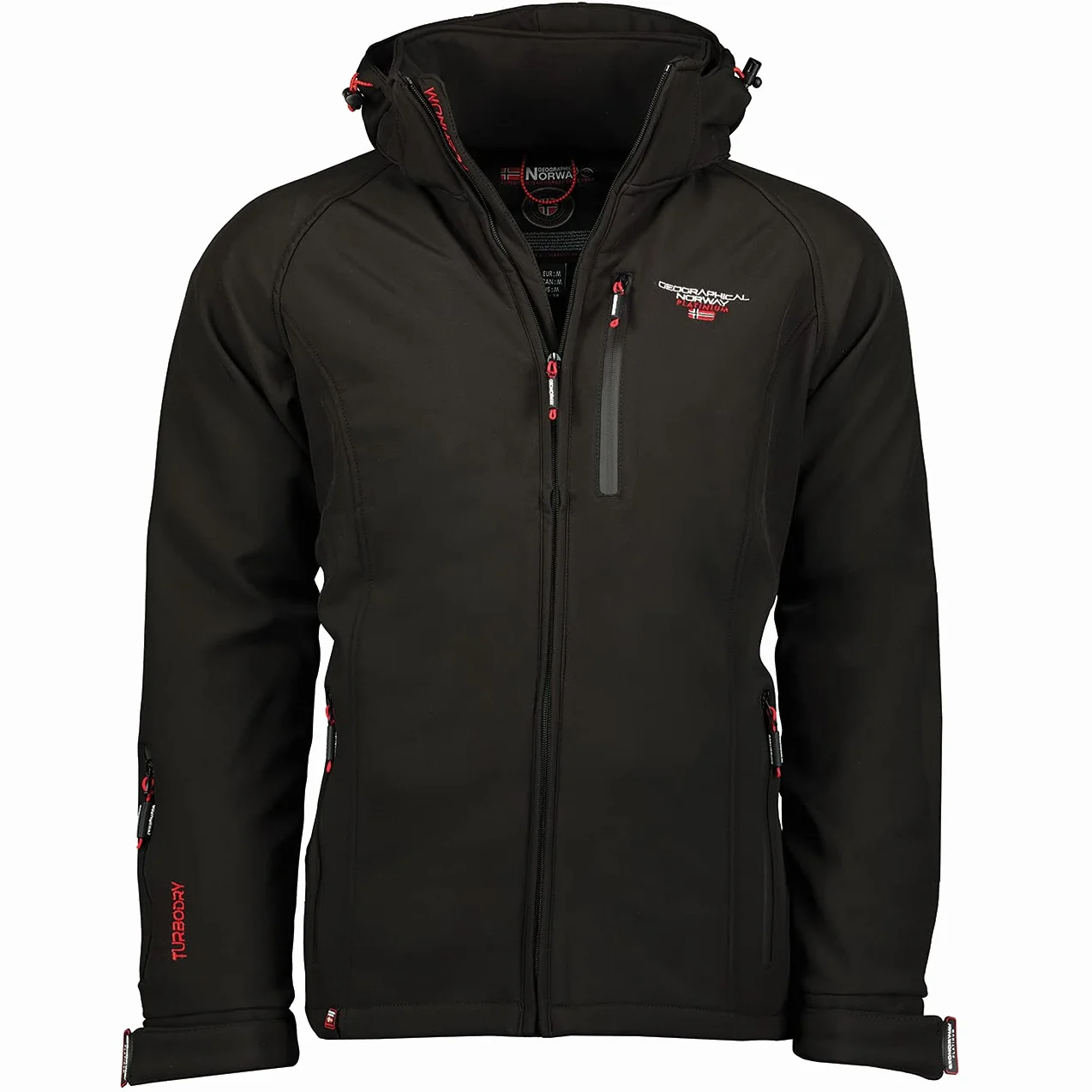 Geographical Norway FVS Production H-H Męska wiosenna kurtka softshellowa, przeciwdeszczowa, outdoorowa kurtka przejściowa