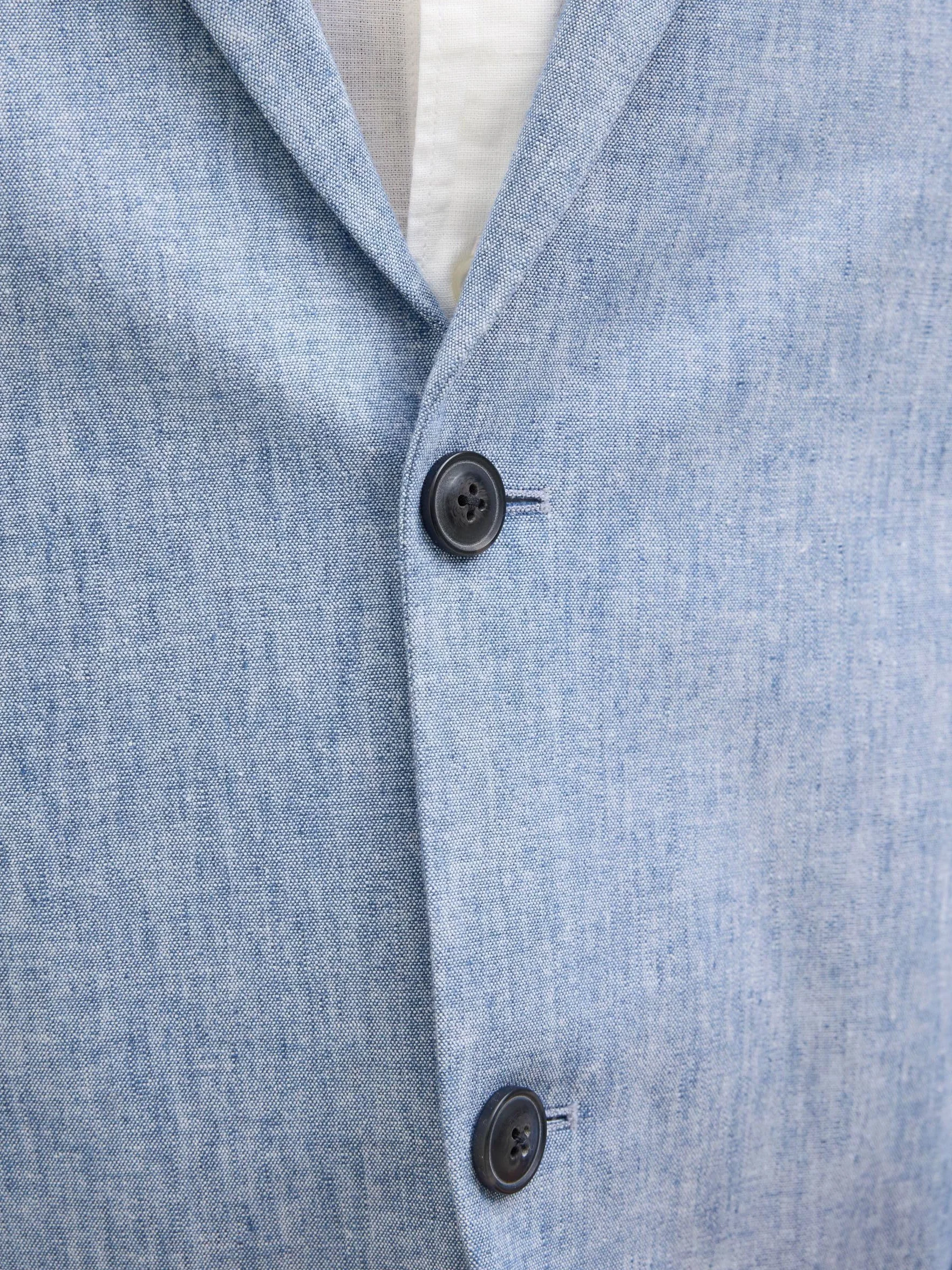 Jack & Jones Jprriviera Linen Blazer Slim Fit S Pls, Nautical Blue, 64