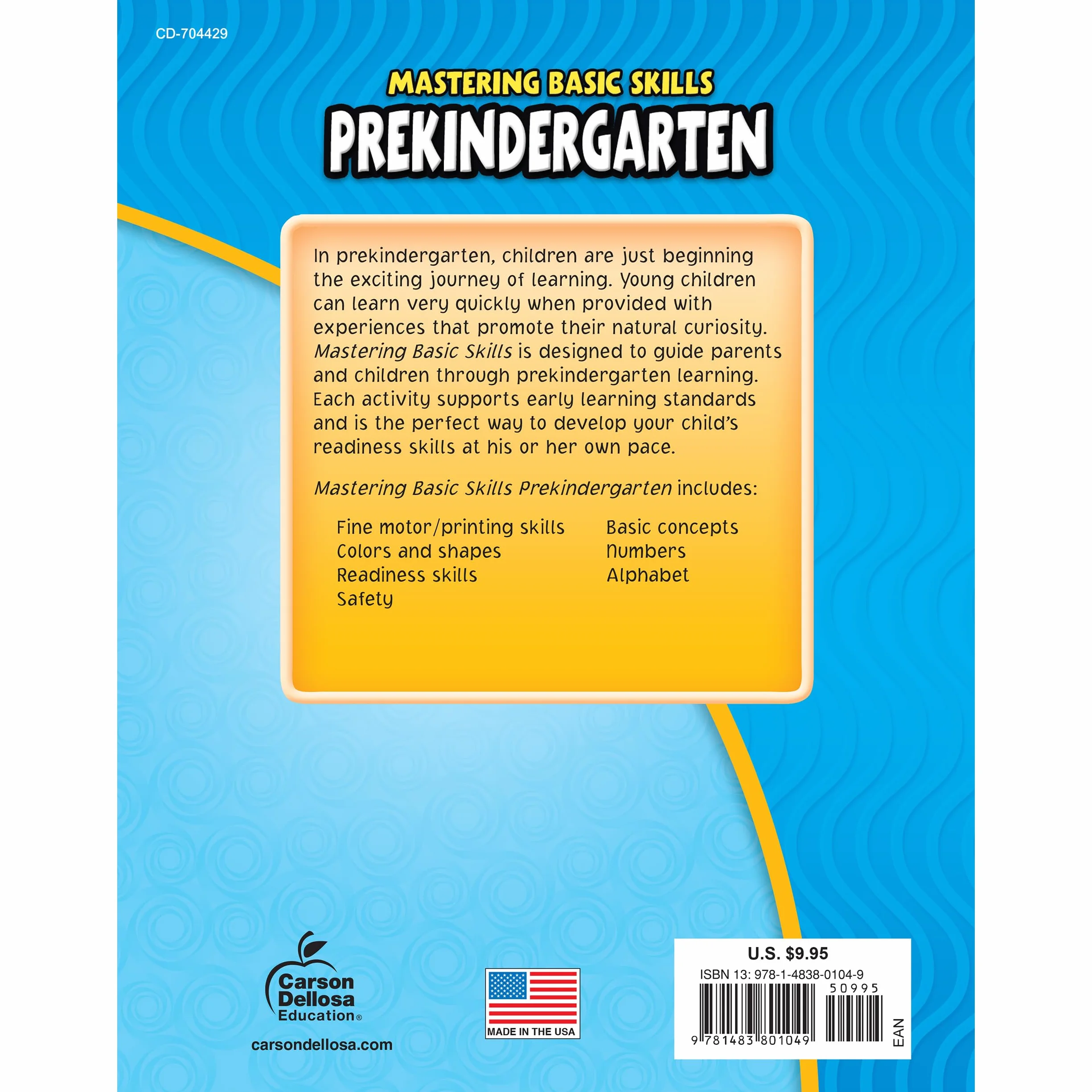 Mastering Basic Skills(r) Prekindergarten Activity Book