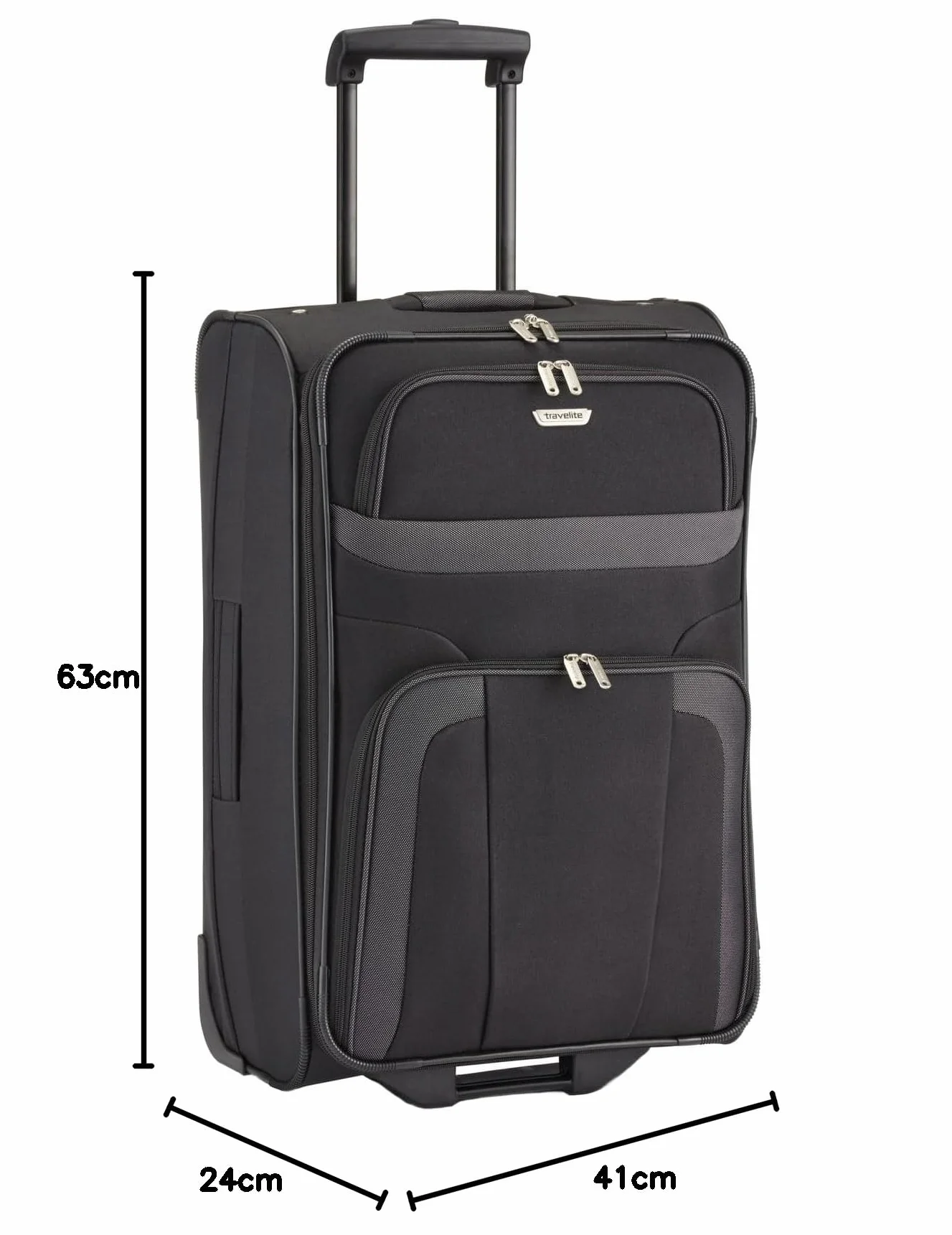 Travelite Orlando Walizka, Czarny, 63 cm