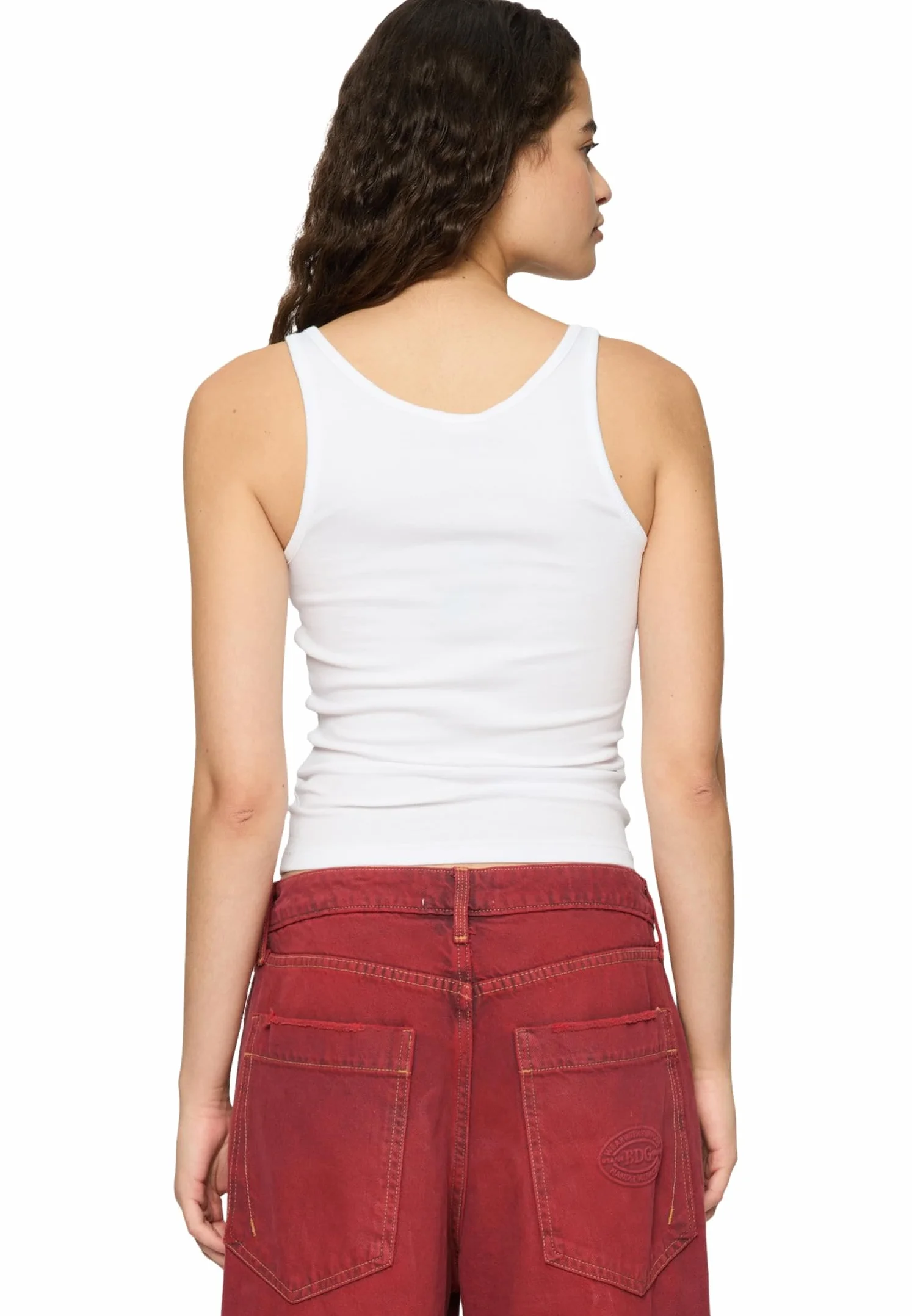 Urban Classics Damski top damski Organic Basic Rib Top 2-pak czarny + bia?y XL, czarny + bia?y, XL