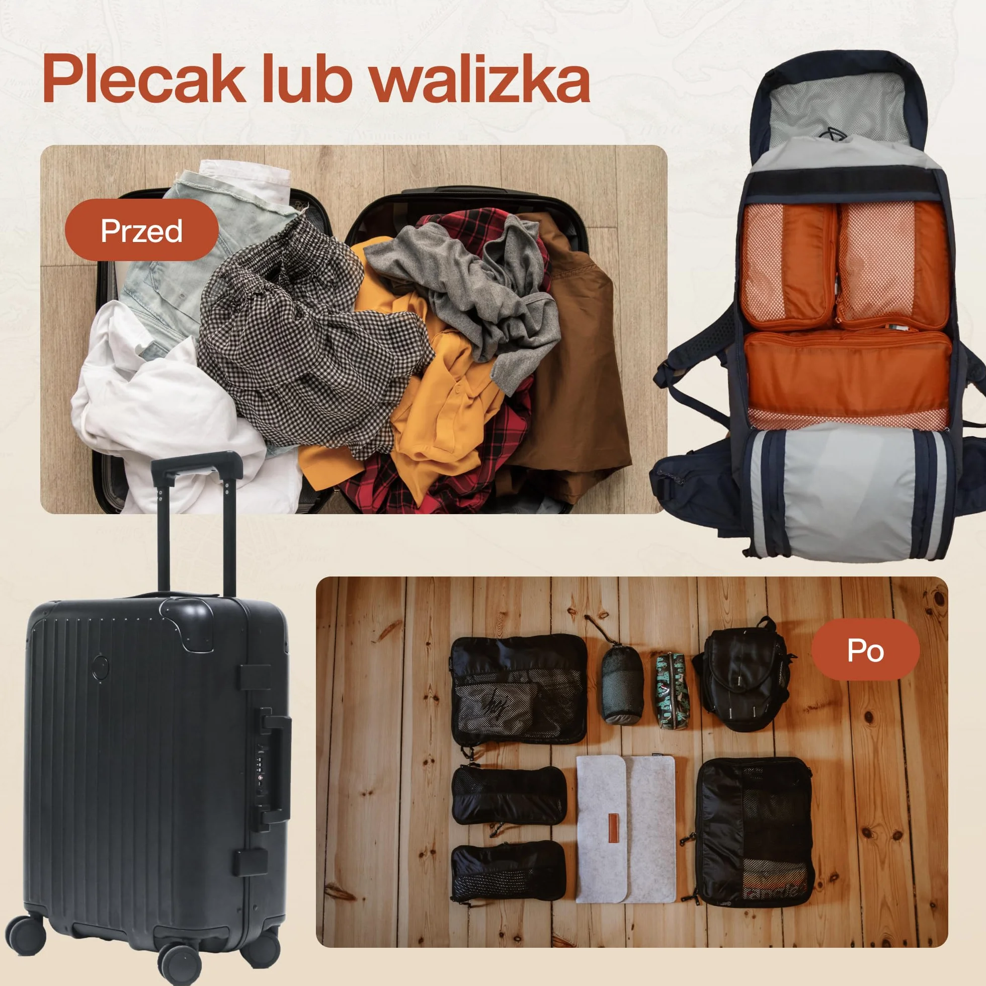 TRAVEL DUDE Organizer na walizkę zestaw, opakowanie kompresyjne w kostce, oszczędność miejsca, ultralekki organizer podróżny do plecaków lub bagażu ręcznego (7 części, Stalowoniebieski)
