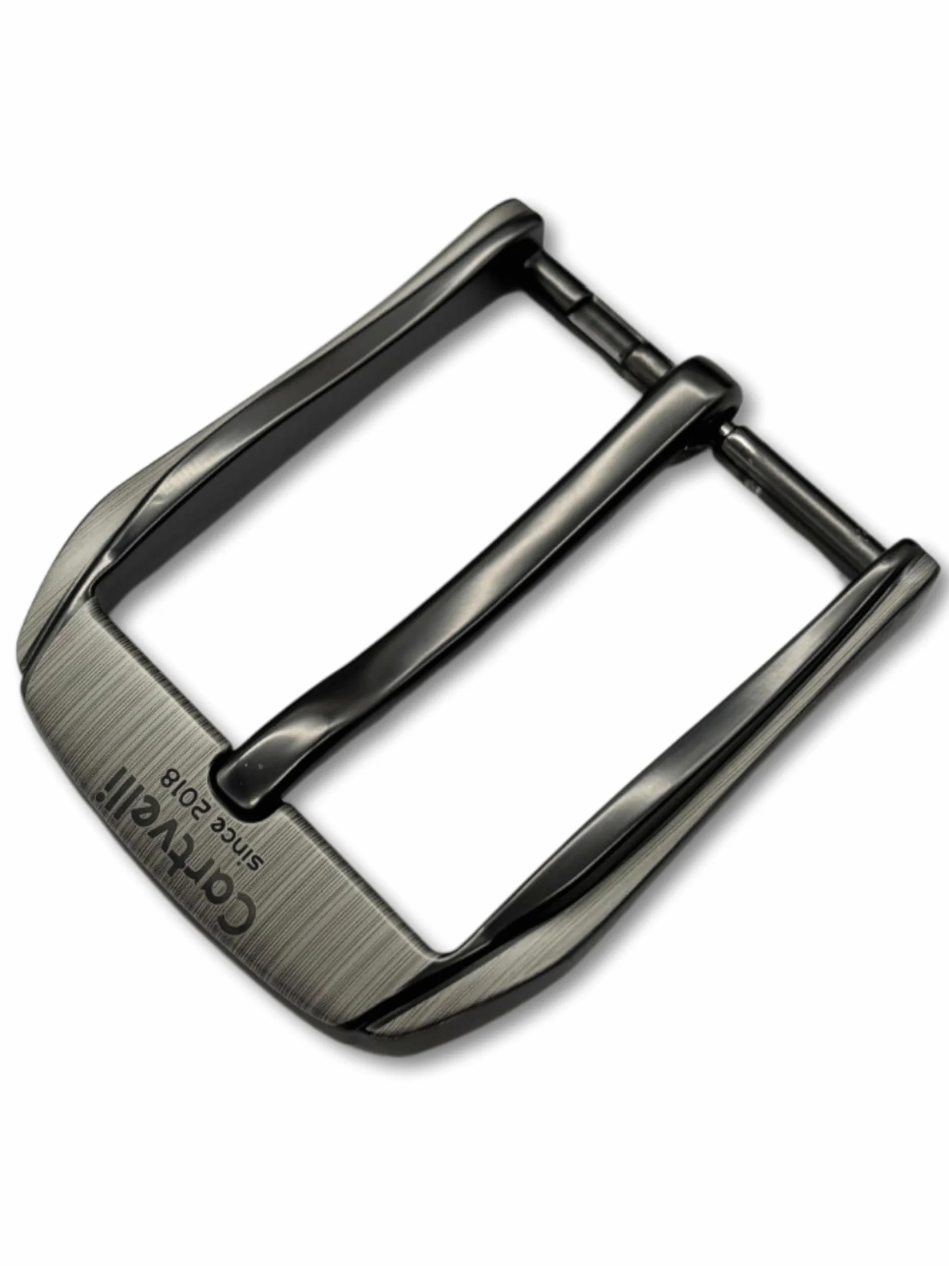Klamra paska do 40 mm Laser Finish szara GS40007-LAE, szary/czarny, 40mm