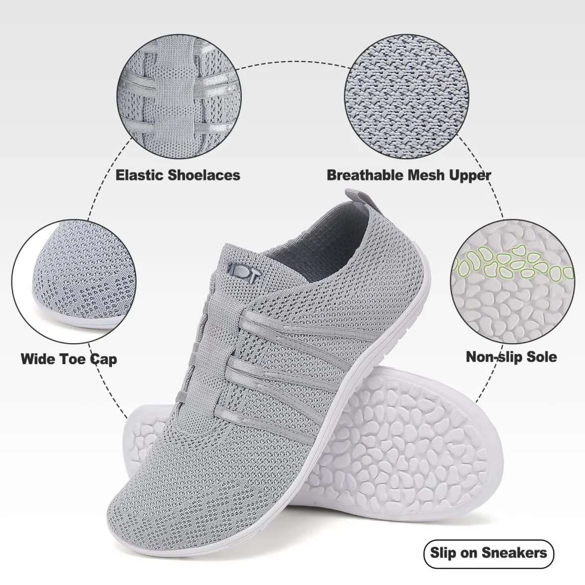 Geweo Unisex Buty do Chodzenia Boso Minimalistyczne Buty Antypoślizgowe 37-45EU