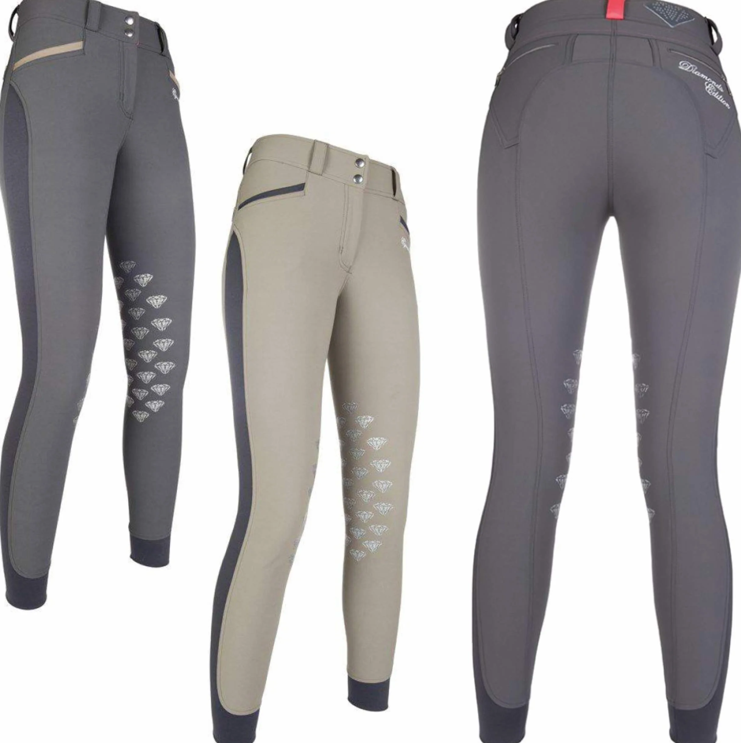 HKM Damskie spodnie Diamonds Eva Pink Star, Rosa, 42