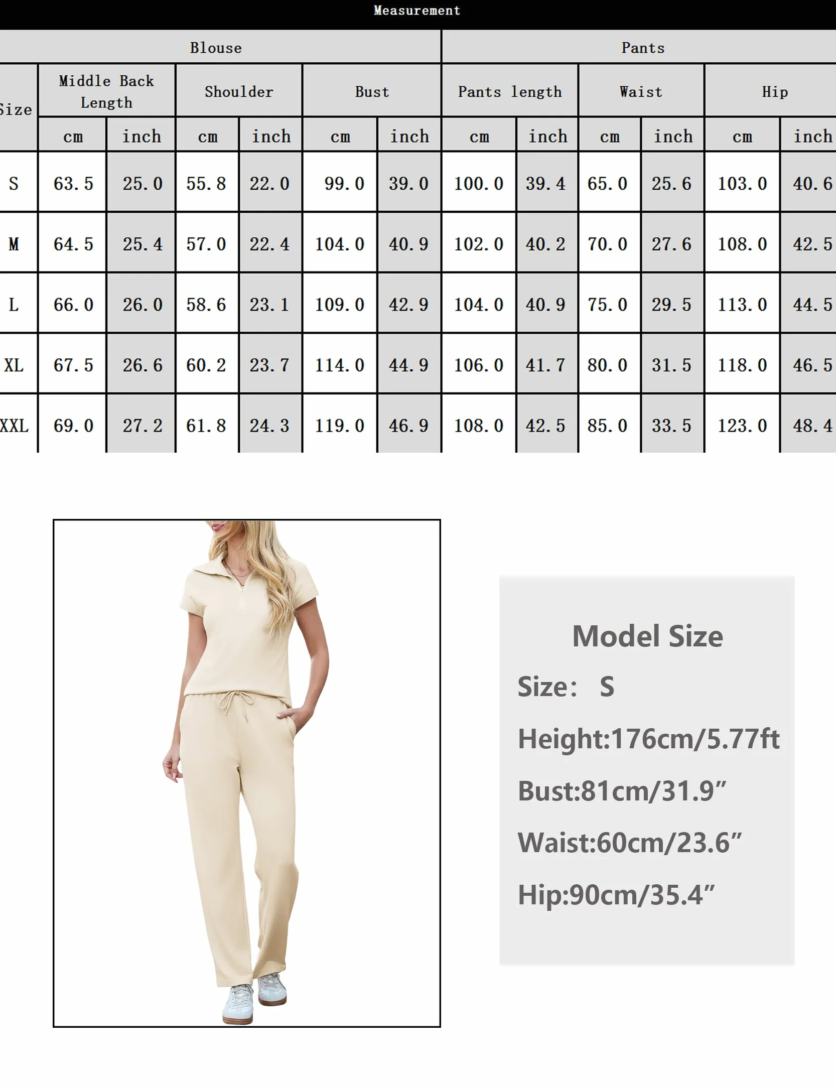 Aottori Damski dres sportowy, 2-częściowy, zestaw sportowy do joggingu z krótkim rękawem, spodnie sportowe, do jogi, fitness, zapinane na zamek, kieszenie, szykowne, eleganckie