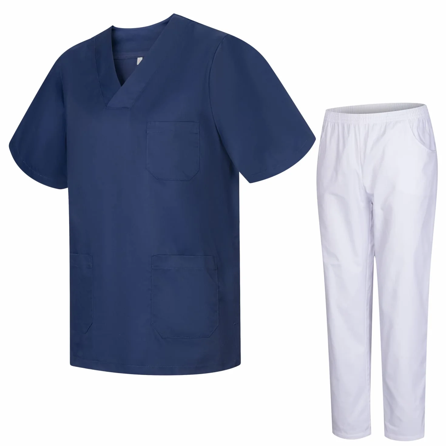 MISEMIYA Mundur sanitarny Unisex medyczne mundury sanitarne z ekranem Biały 817-8312
