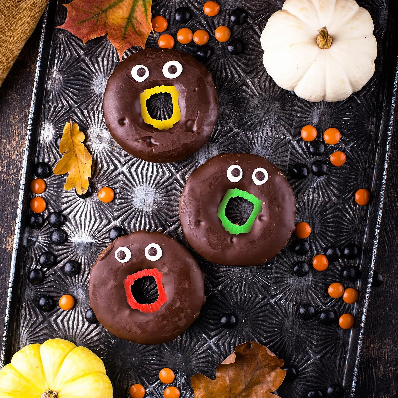 Ouligay 12 szt. Halloween zęby wampira, sztuczne kły wampira, wilkołak, zombie, kły, cosplay, rekwizyty, plastikowe protezy dla dzieci, dorosłych, dekoracje imprezowe