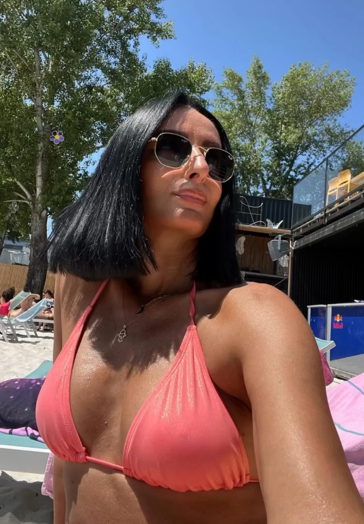 RELLECIGA Damskie stroje kąpielowe klasyczny trójkąt bikini top