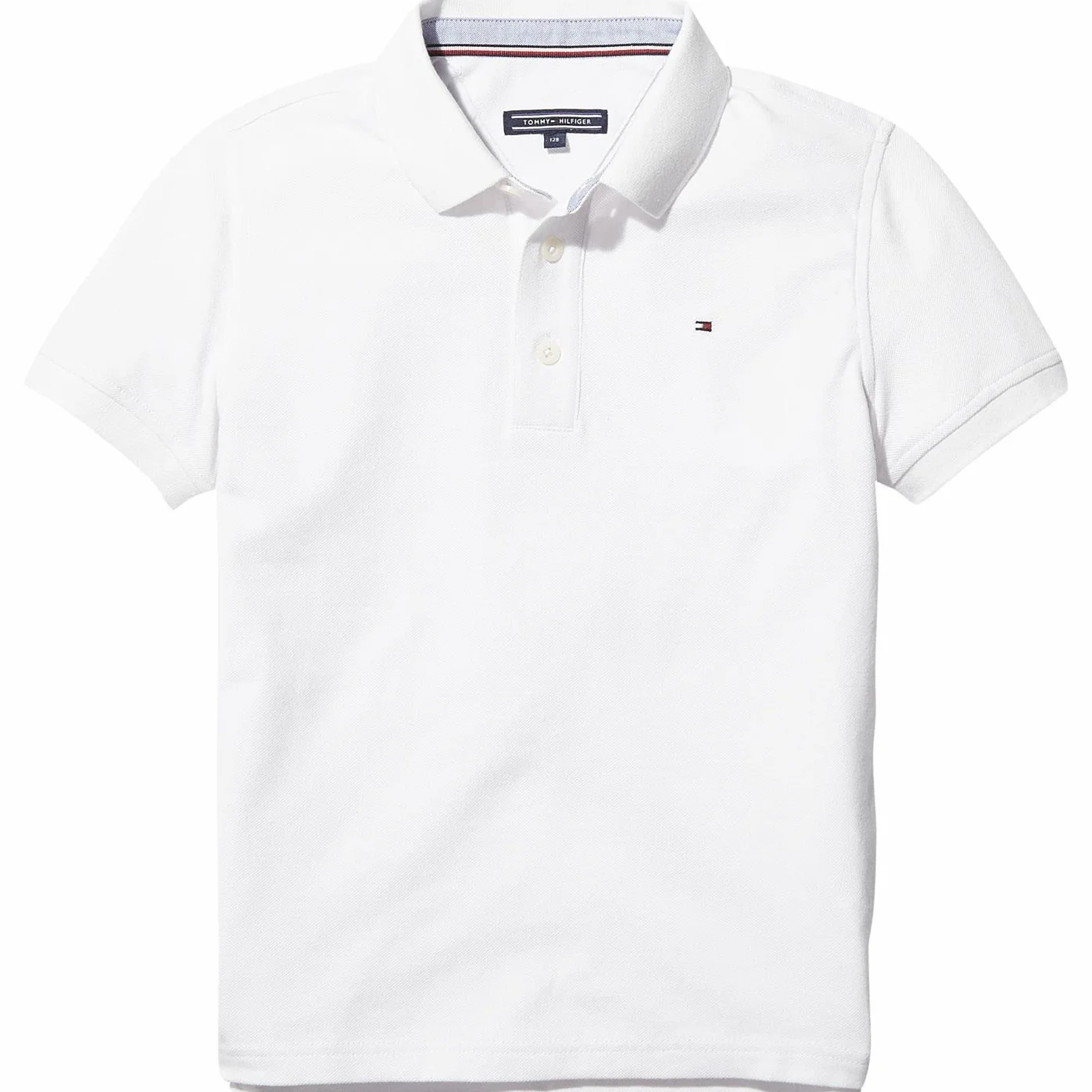 Tommy Hilfiger Chłopięce koszulki polo z krótkim rękawem, biały (Bright White), 8 lat