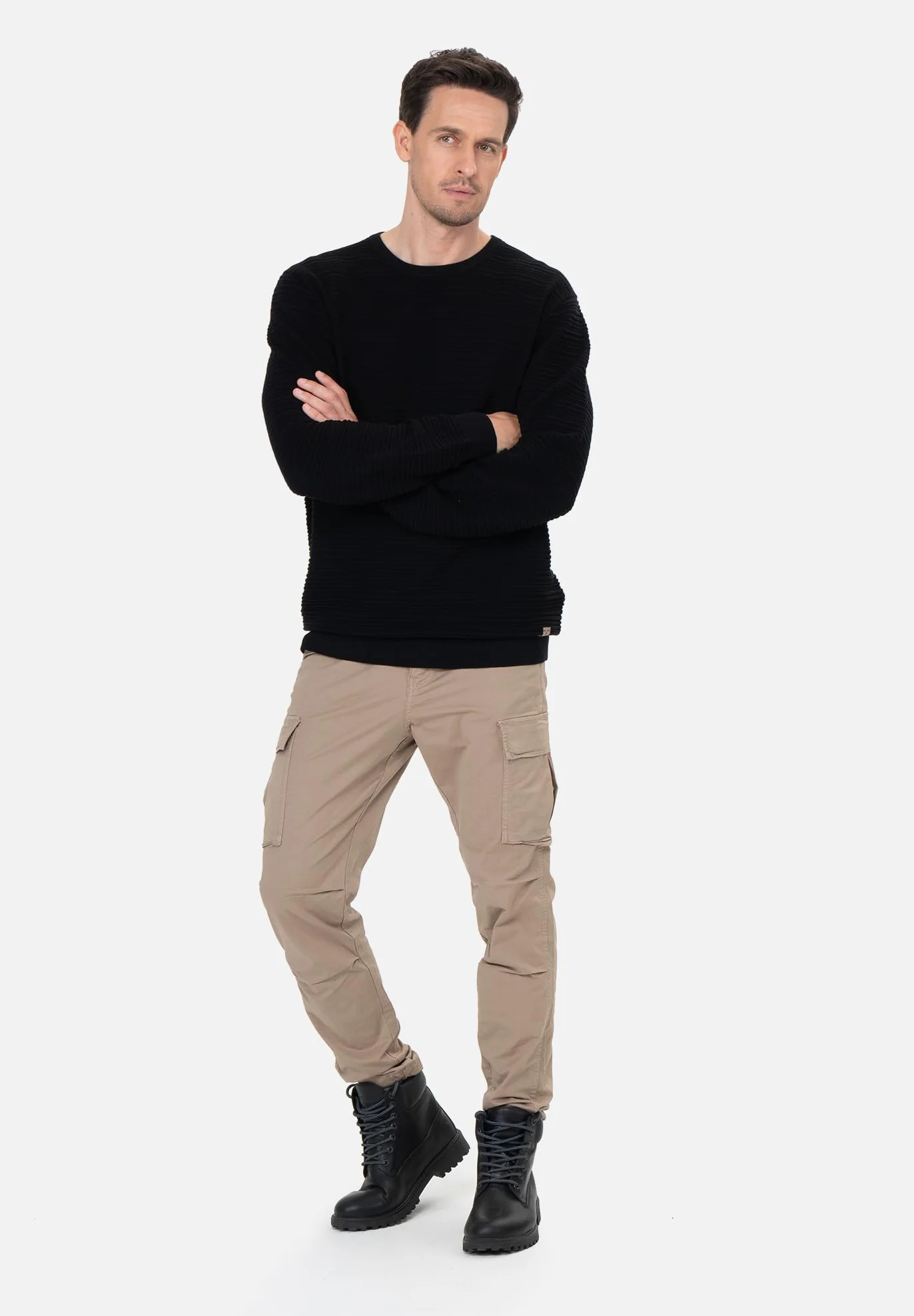 KEYLARGO Sweter pullover Mężczyźni Bern Round