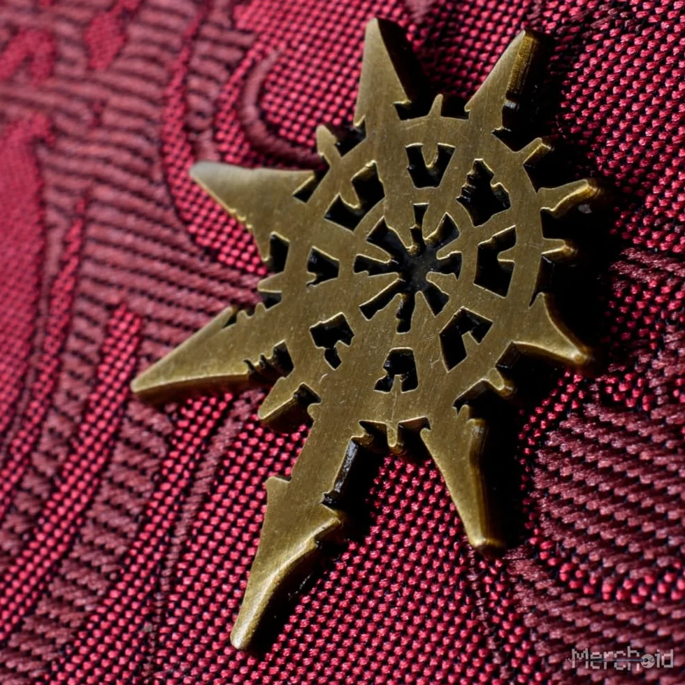 Warhammer 40 000: Zestaw krawatów i przypinek Chaos, Czerwony, rozmiar uniwersalny