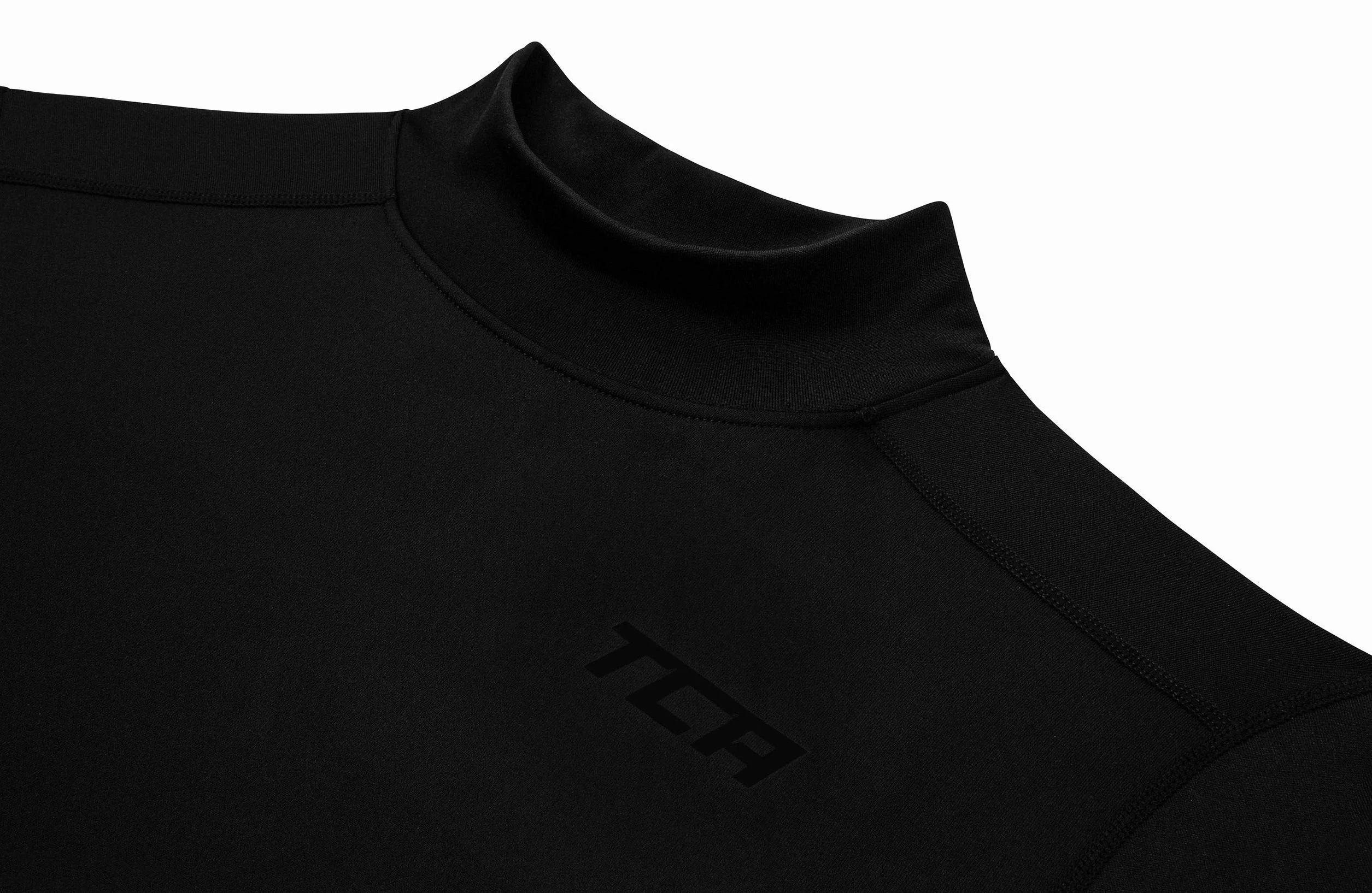 TCA Meskie SuperThermal Koszulka termoaktywna z dlugim rekawem i wysokim kolnierzem Compression Base Layer do biegania i pilki noznej