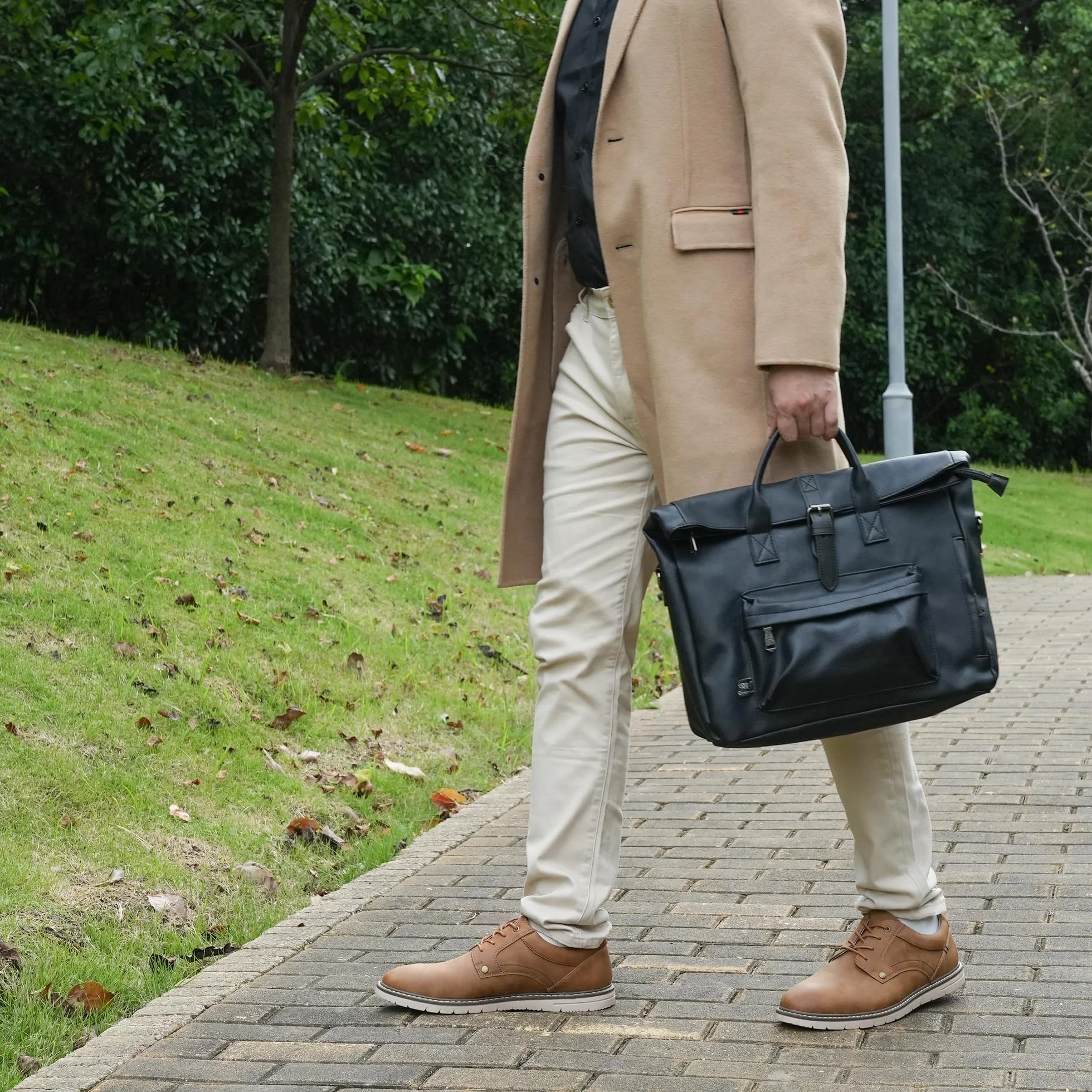 Hawkwell Eleganckie Sneakersy Męskie Typu Oxford – Wygodne Półbuty Biznesowe Casual, Duże Rozmiary (45-52)