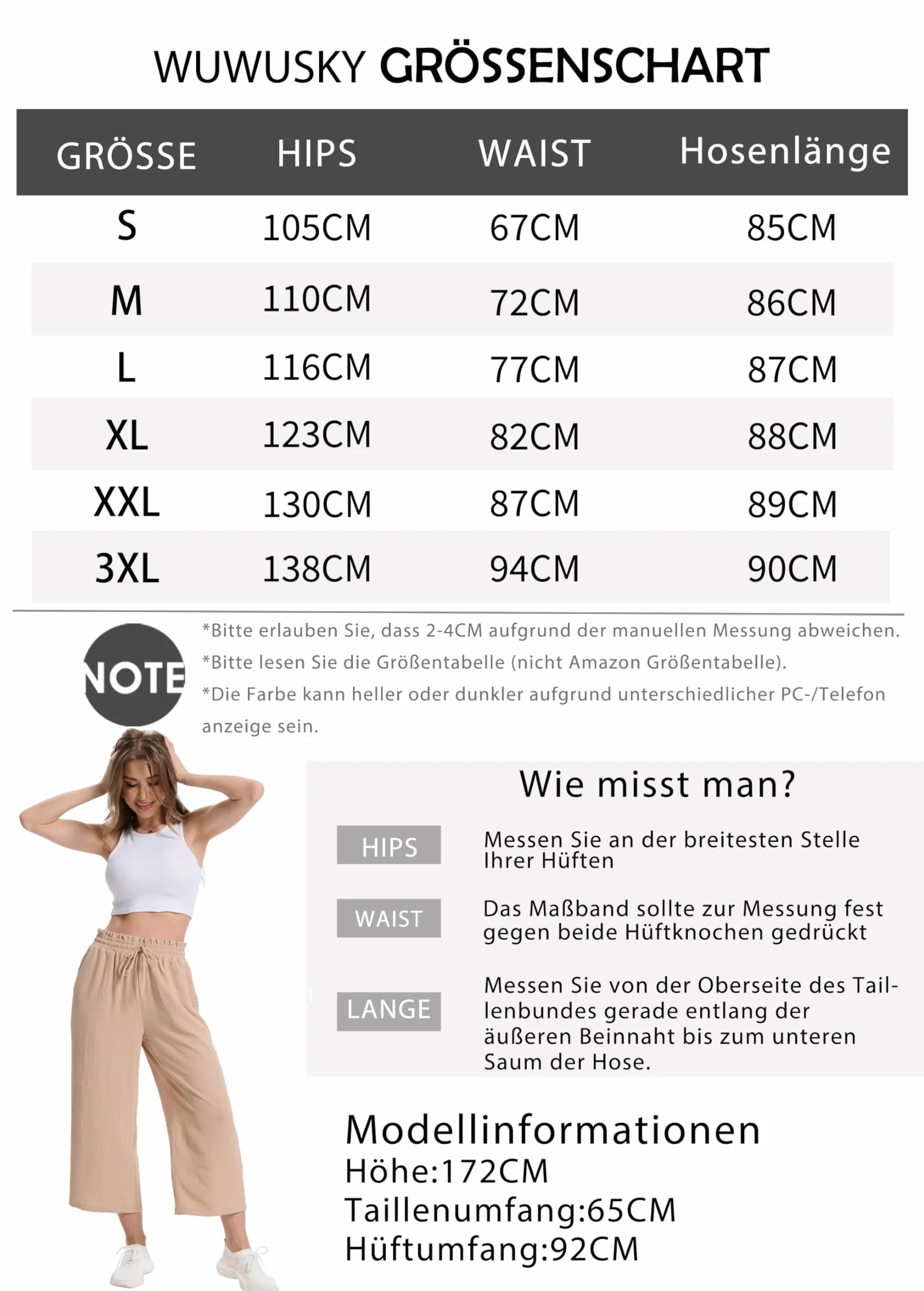 Damskie Spodnie Letnie 3/4 Culotte Wysoki Stan z Falbanką Elastyczną Talią Lekkie Oddychające Spodnie Capri z Kieszeniami dla Kobiet