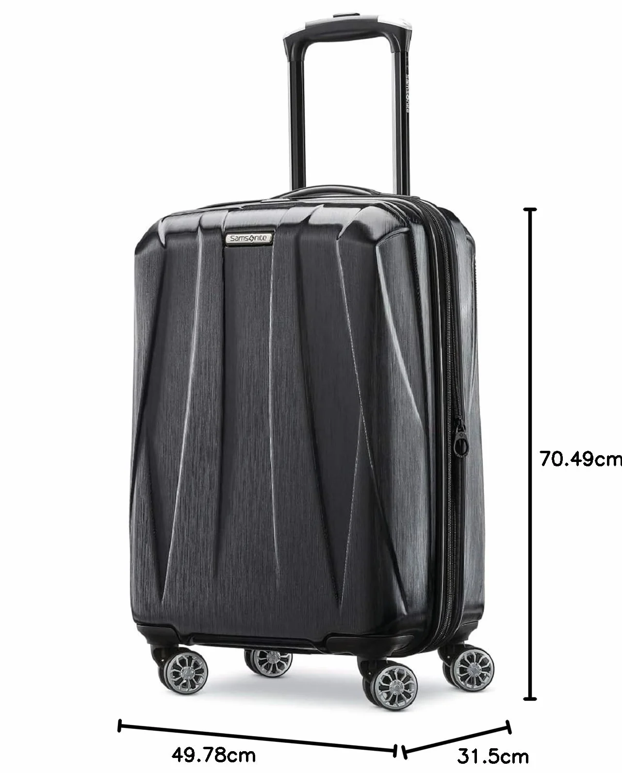 Samsonite Centric 2 Hardside rozkładany bagaż z kołami obrotowymi, Czarny, 3-Piece Set (20/24/28), Centric 2 Hardside Rozszerzalny Bagaż Z Spinnerami